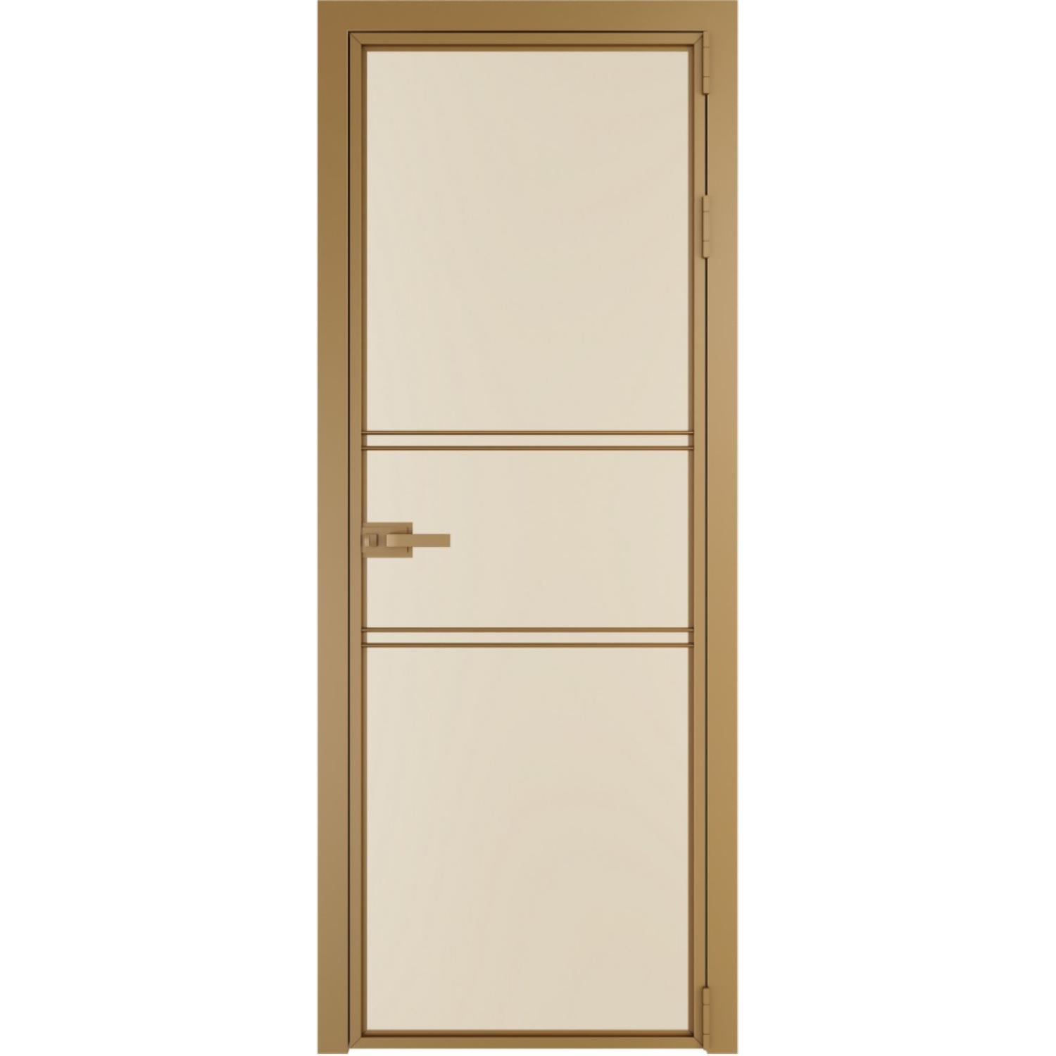 Дверь межкомнатная  алюминиевая  2 AX ProfilDoors (Золото, Монохром жемчуг)