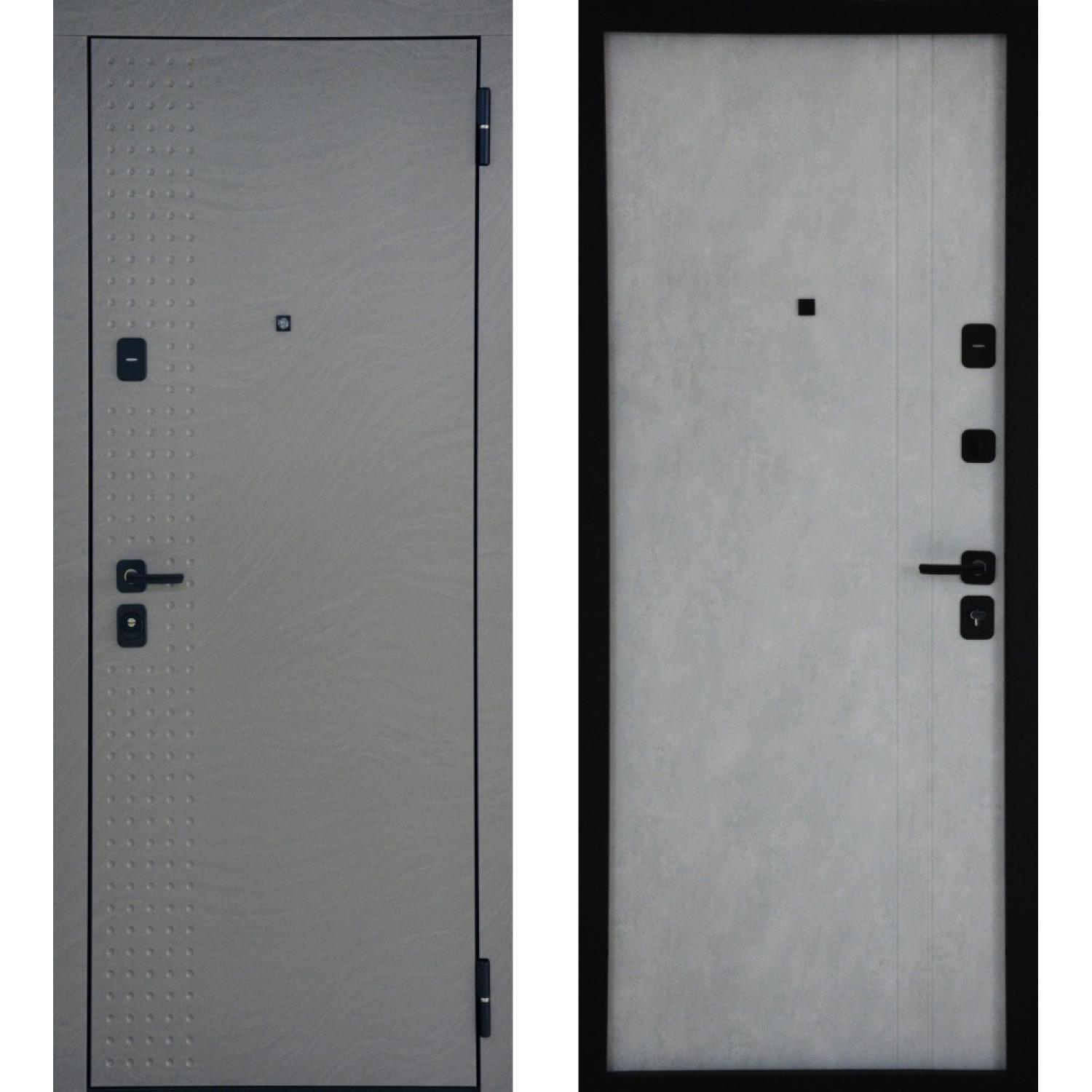 Входная дверь TR14 (860*2050 R, Санд темный (ПВХ), Бетон снежный  (ПВХ), Заказная)