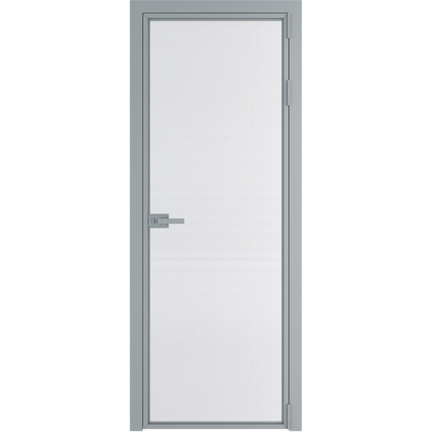 Дверь межкомнатная  алюминиевая  1 AX ProfilDoors (Серебро, Мору двухстороннее белое)