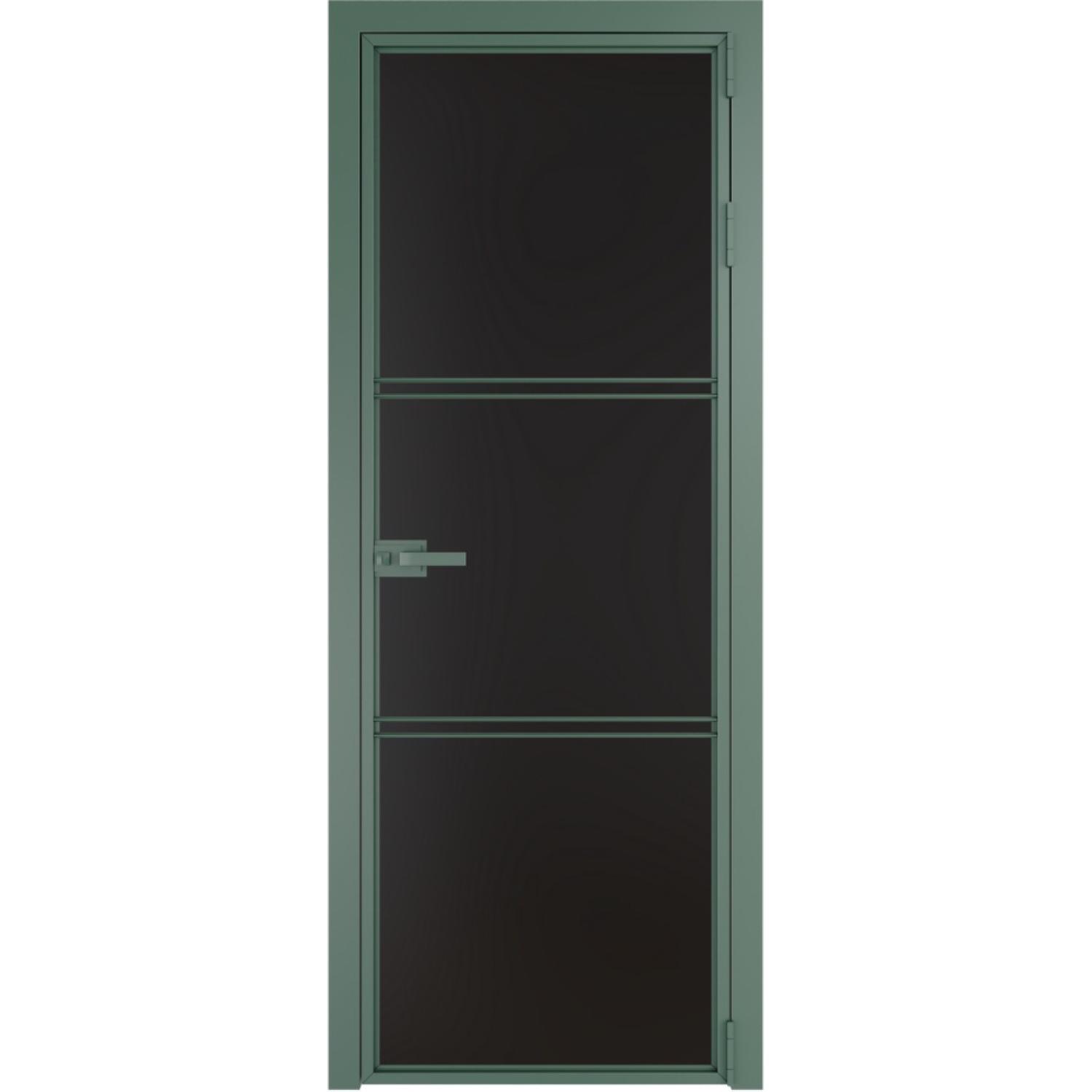 Дверь межкомнатная  алюминиевая  3 AX ProfilDoors (Зеленый воск, Монохром черный)