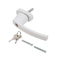 Ручка с ключом + кнопка д/пласт.окон белая (WH008)