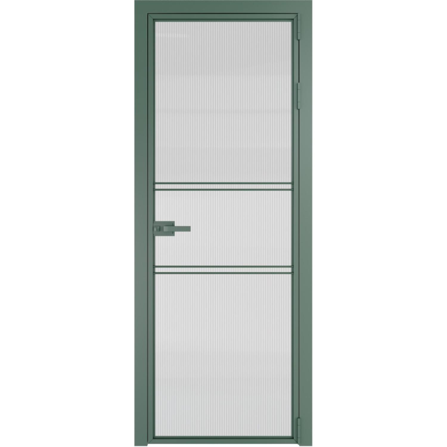 Дверь межкомнатная  алюминиевая  2 AX ProfilDoors (Зеленый воск, Мору осветленное)