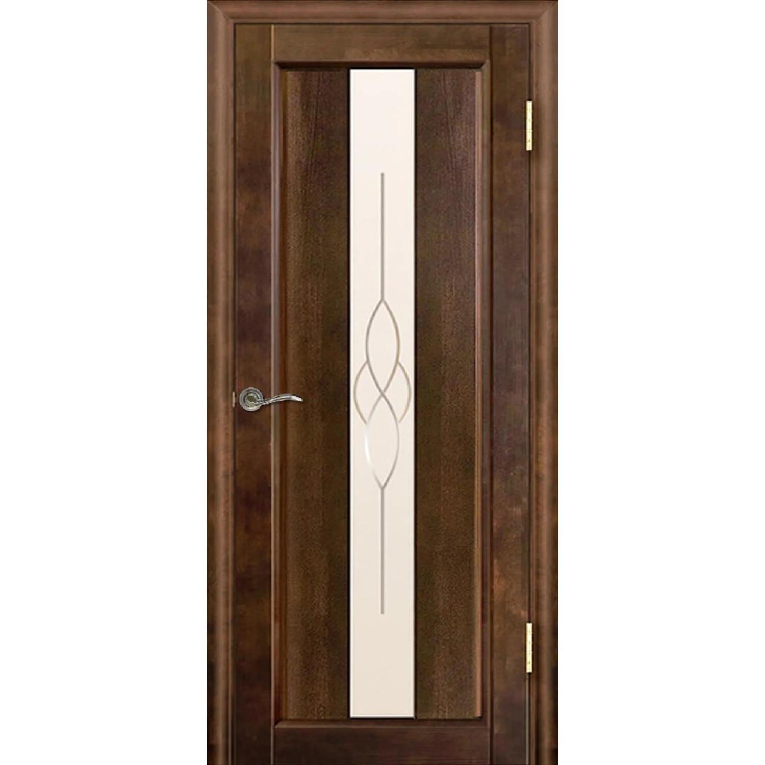 Межкомнатная дверь массив Версаль м. ДО (2000*700, Античный орех, Матовое с фрезеровкой, Заказная)