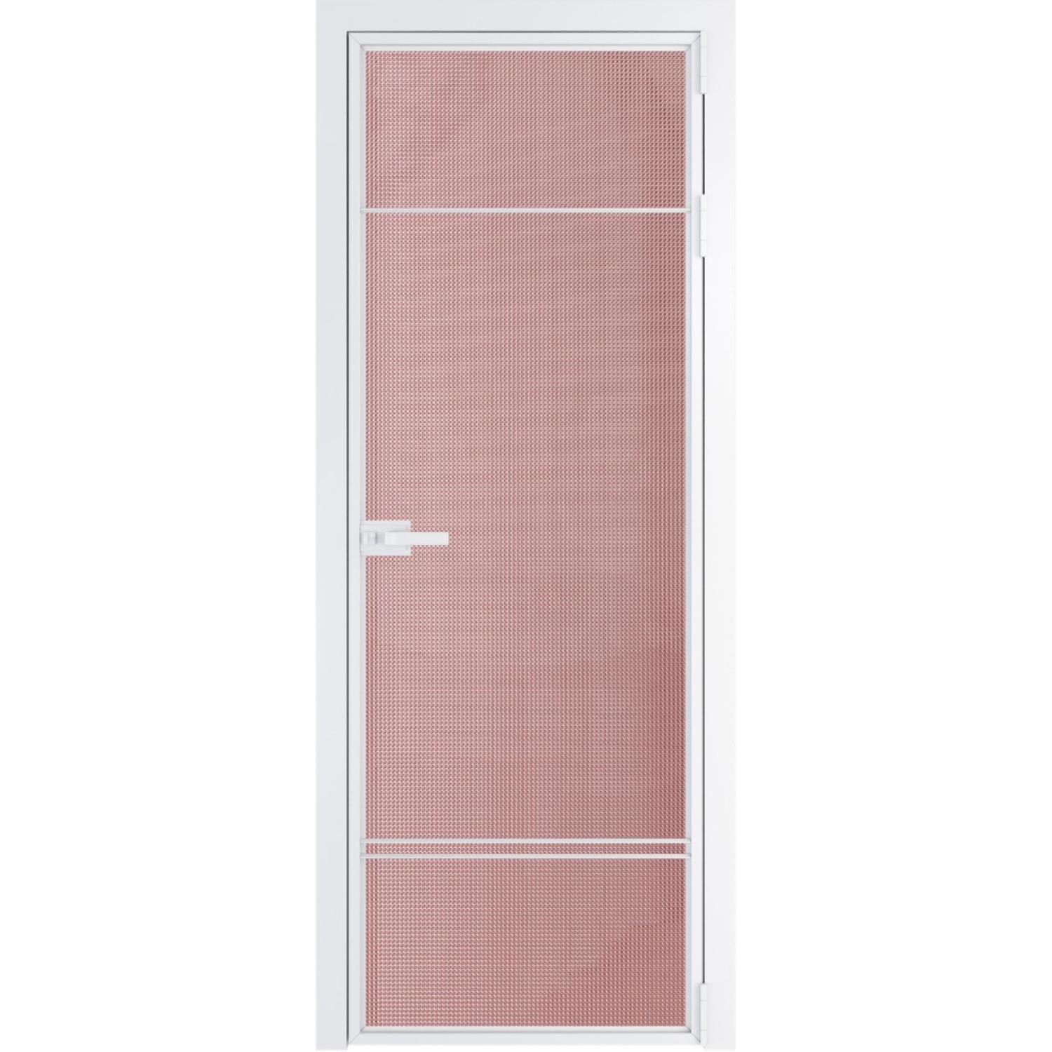 Дверь межкомнатная  алюминиевая  4 AX ProfilDoors (Вайт, Кризет розовый)