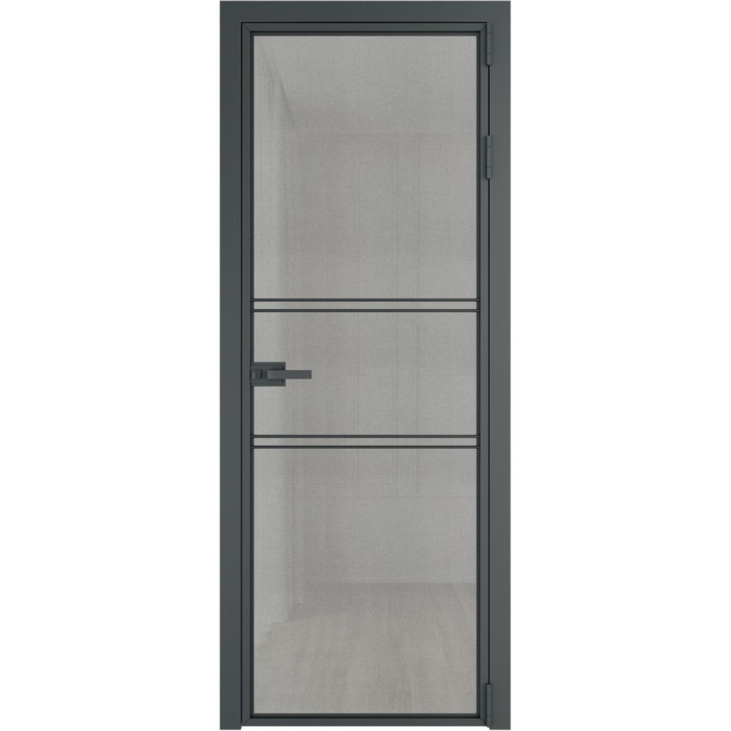 Дверь межкомнатная  алюминиевая  2 AX ProfilDoors (Серая ночь, Рэте)