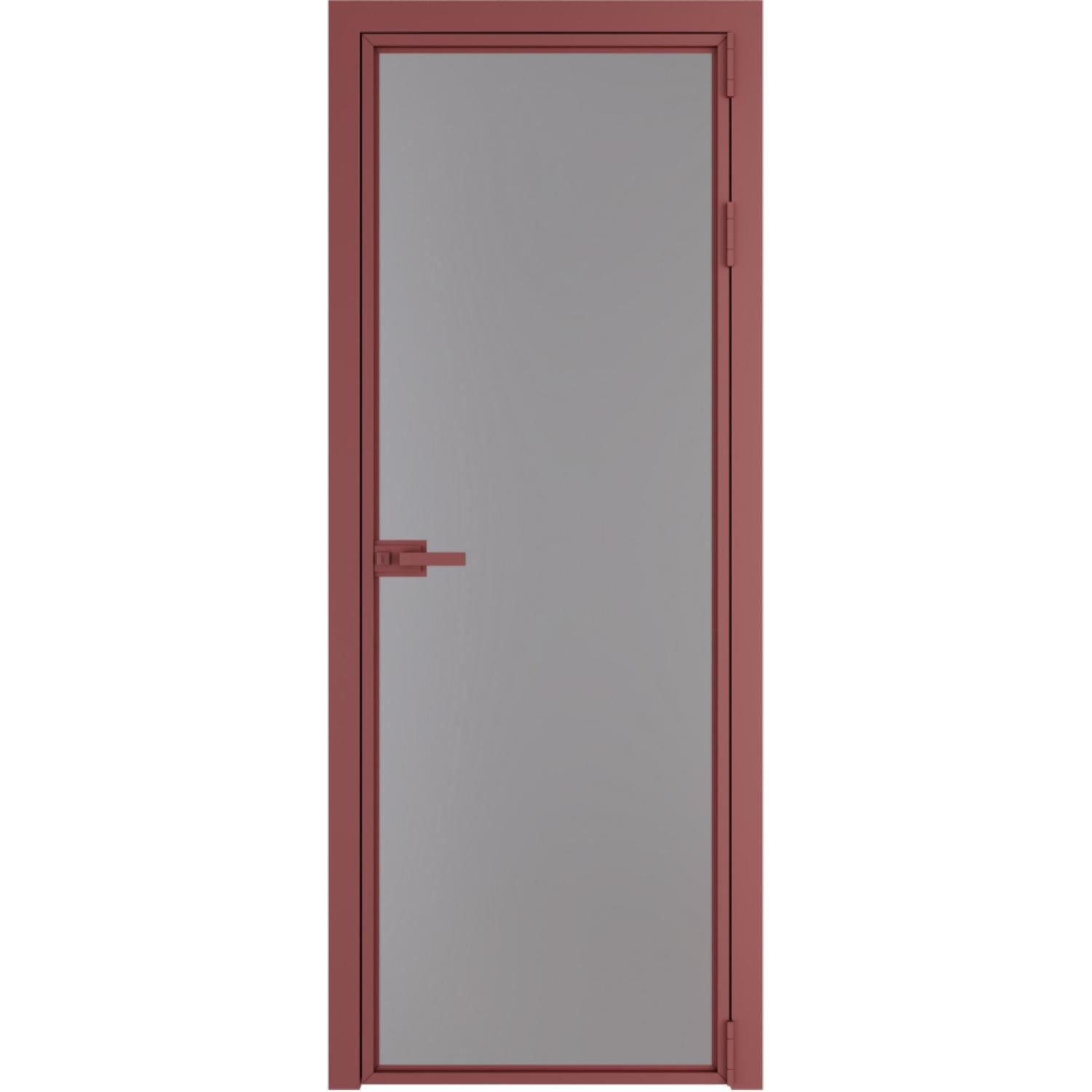 Дверь межкомнатная  алюминиевая  1 AX ProfilDoors (Красный антрацит, Монохром серый)