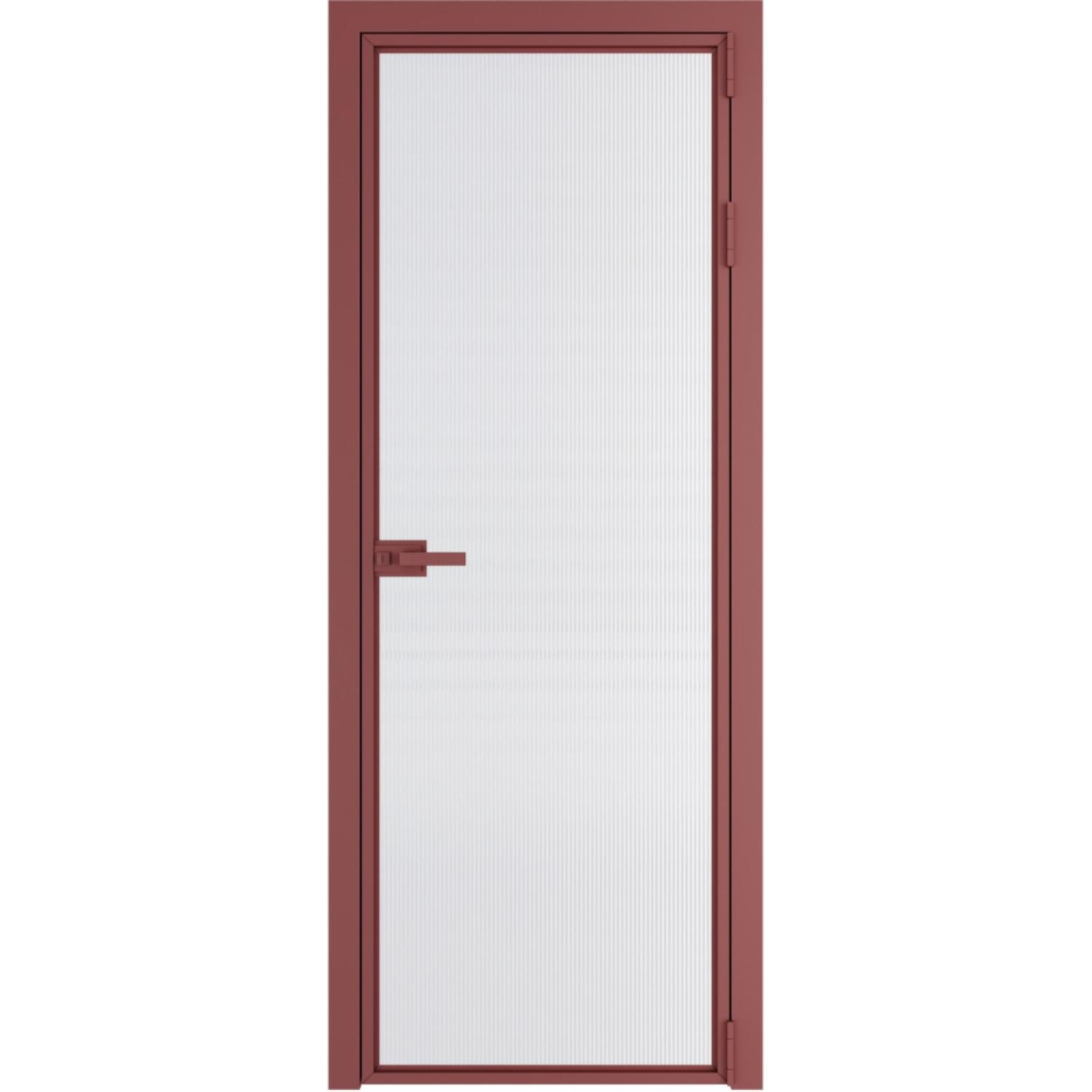 Дверь межкомнатная  алюминиевая  1 AX ProfilDoors (Красный антрацит, Мору двухстороннее белое)