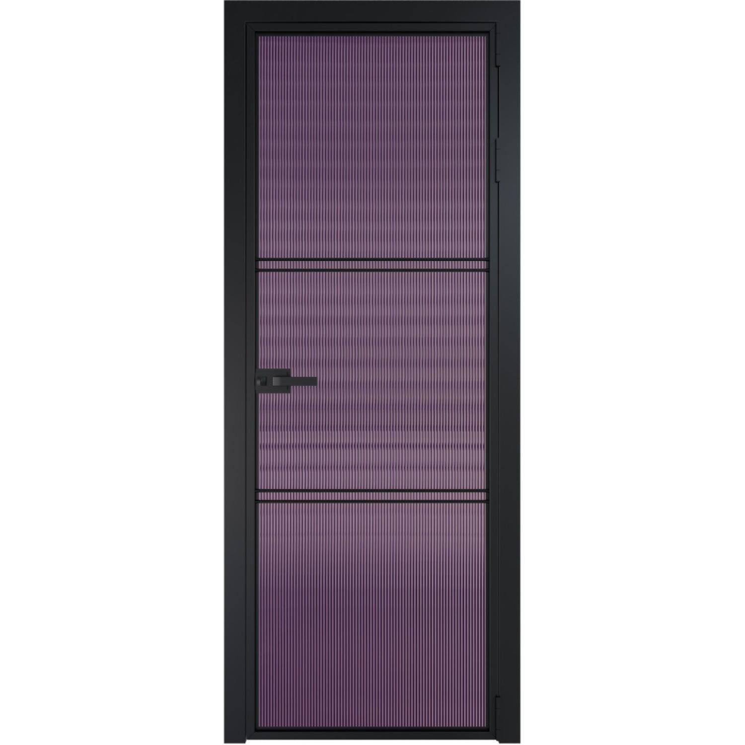 Дверь межкомнатная  алюминиевая  3 AX ProfilDoors (Черный, Мору фиолетовое)