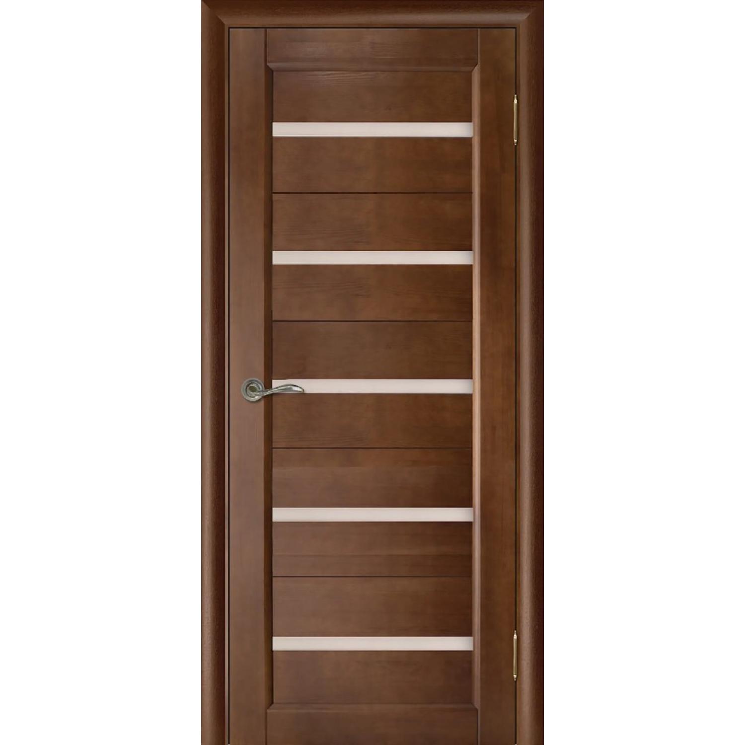 Дверь межкомнатная Вега 5 ЧО матовое сосна (2000*600, Темный орех, Мателюкс матовое, Заказная)