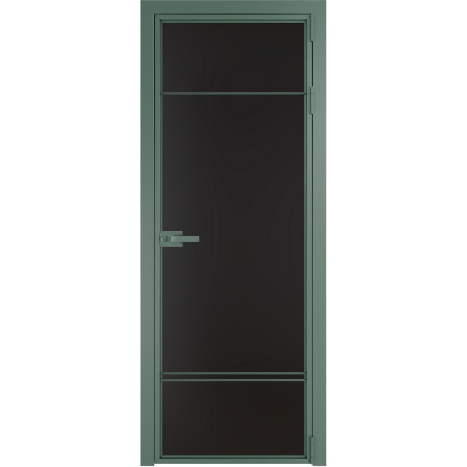 Дверь межкомнатная  алюминиевая  4 AX ProfilDoors (Зеленый воск, Монохром черный)