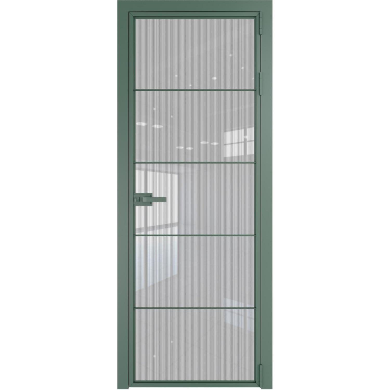 Дверь межкомнатная  алюминиевая  5 AX ProfilDoors (Зеленый воск, Страйп)