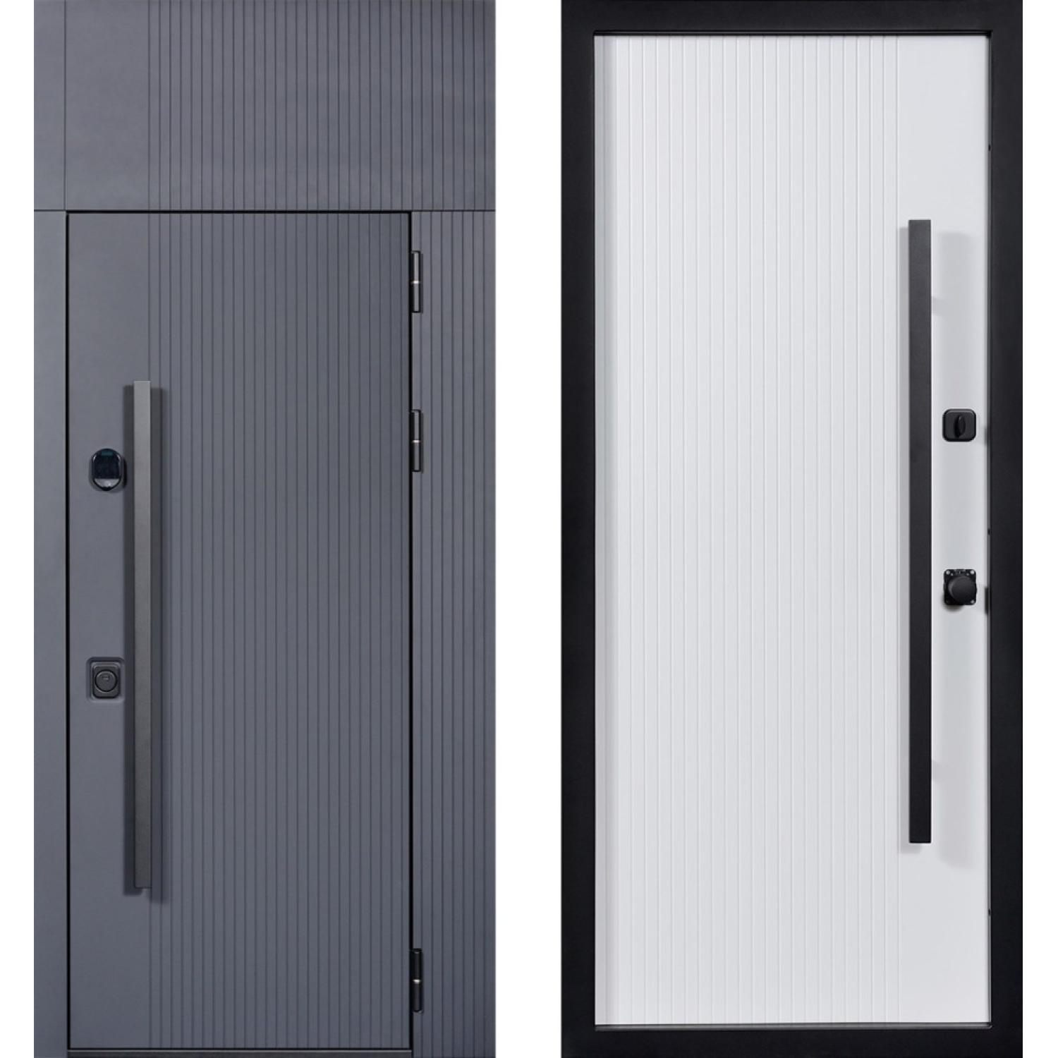 Входная дверь Армада (860*2050 R, RAL 9011 (эмаль), Белый (эмаль RAL 9003), Заказная)