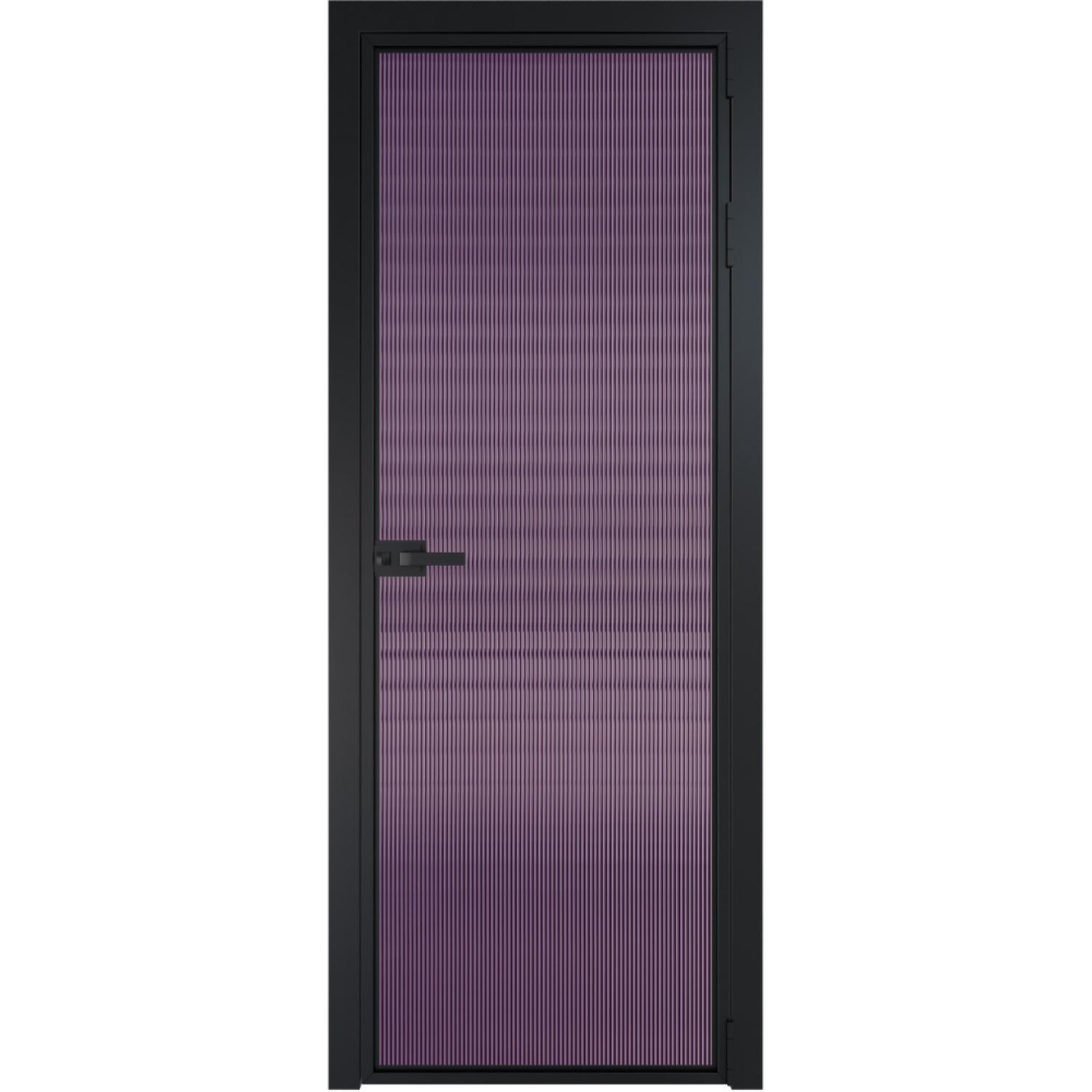 Дверь межкомнатная  алюминиевая  1 AX ProfilDoors (Черный, Мору фиолетовое)