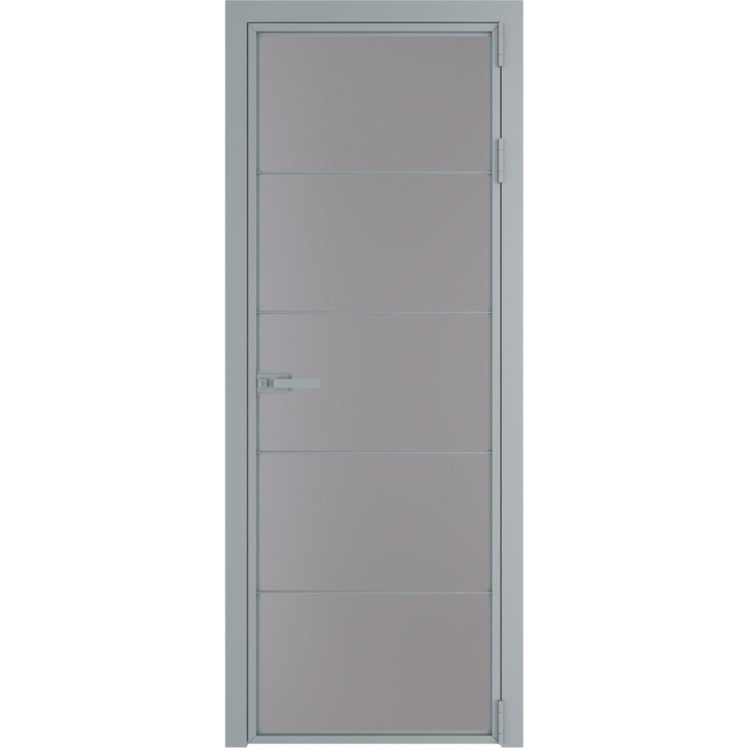Дверь межкомнатная  алюминиевая  5 AX ProfilDoors (Серебро, Монохром серый)