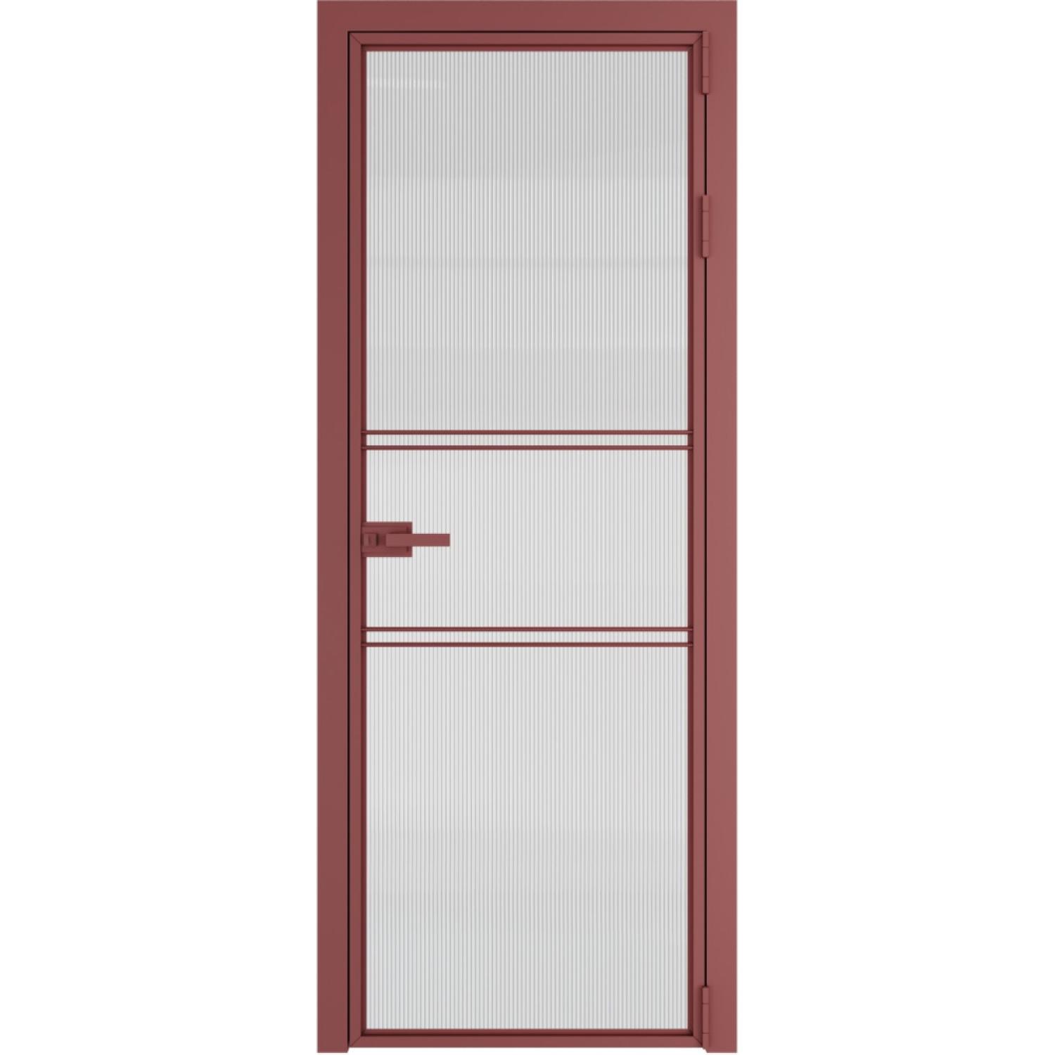 Дверь межкомнатная  алюминиевая  2 AX ProfilDoors (Красный антрацит, Мору осветленное)