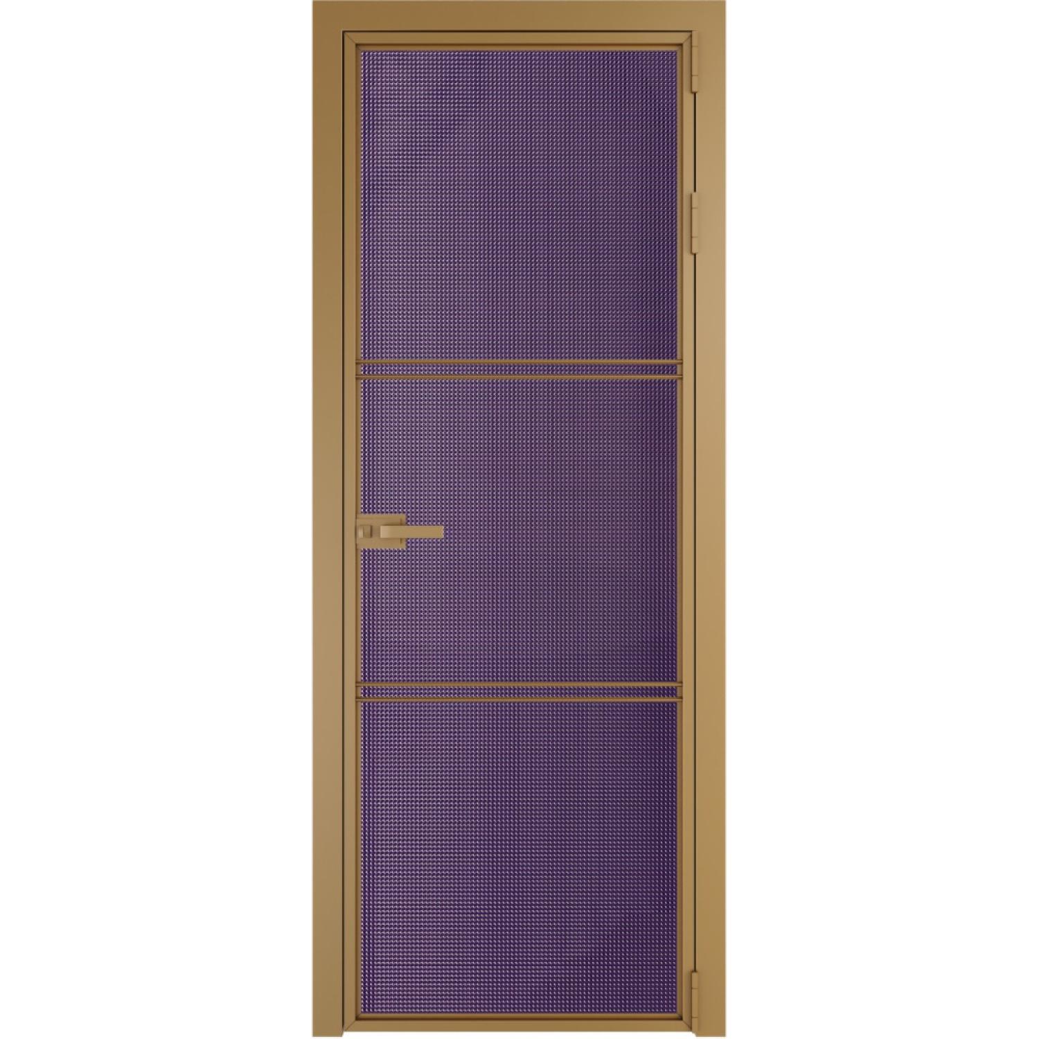 Дверь межкомнатная  алюминиевая  3 AX ProfilDoors (Золото, Кризет фиолетовый)