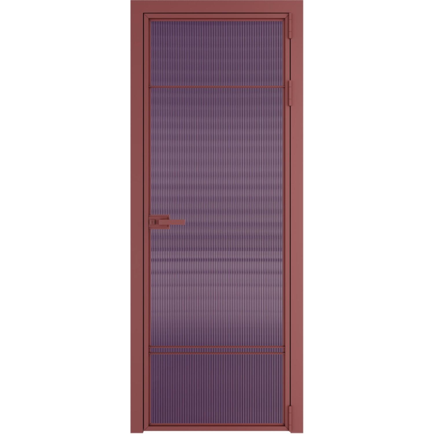 Дверь межкомнатная  алюминиевая  4 AX ProfilDoors (Красный антрацит, Мору фиолетовое)