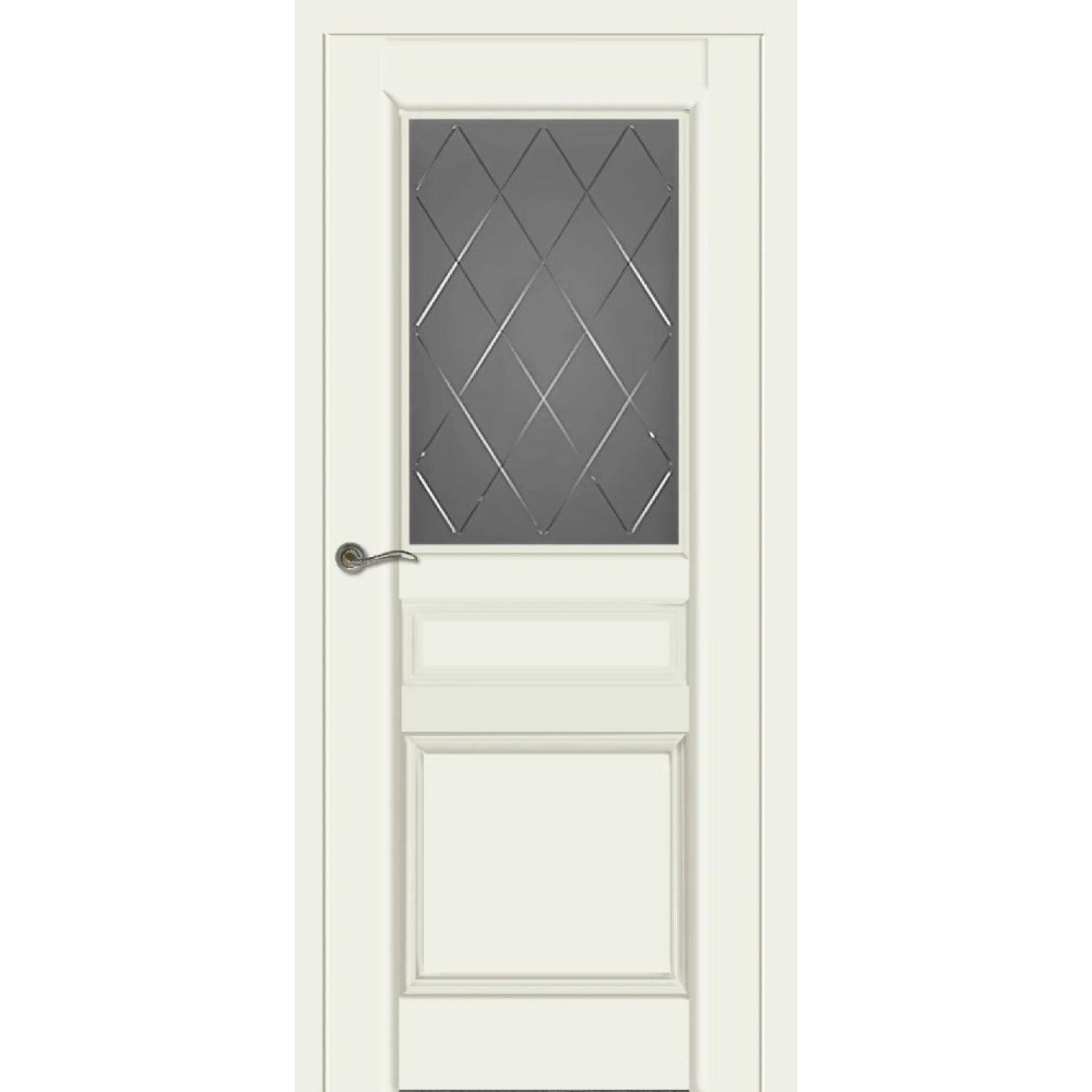 Дверь межкомнатная массив ольхи Валенсия м. ДО (2000*700, Белый (65), Графит с фрезеровкой, Заказная)