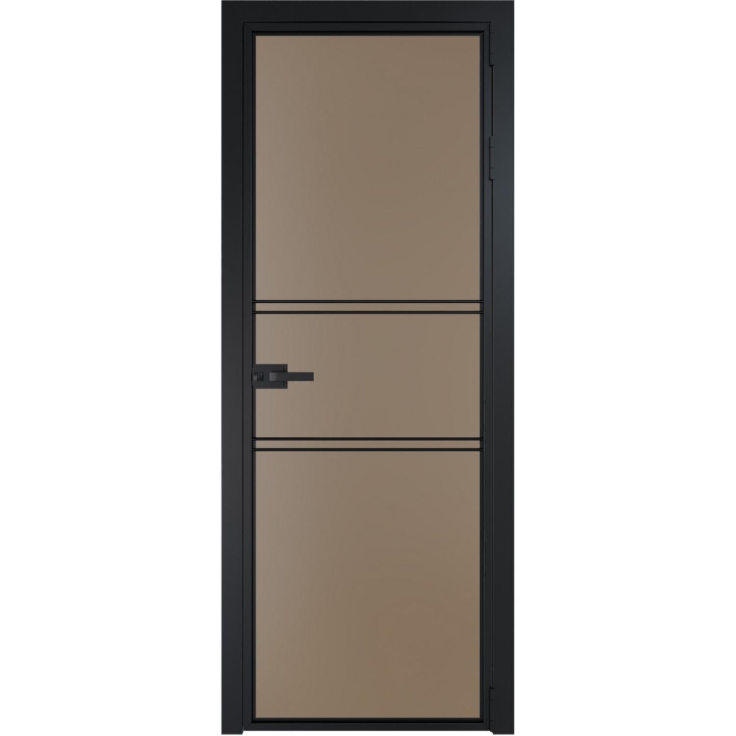 Дверь межкомнатная  алюминиевая  2 AX ProfilDoors (Черный, Монохром капучино)