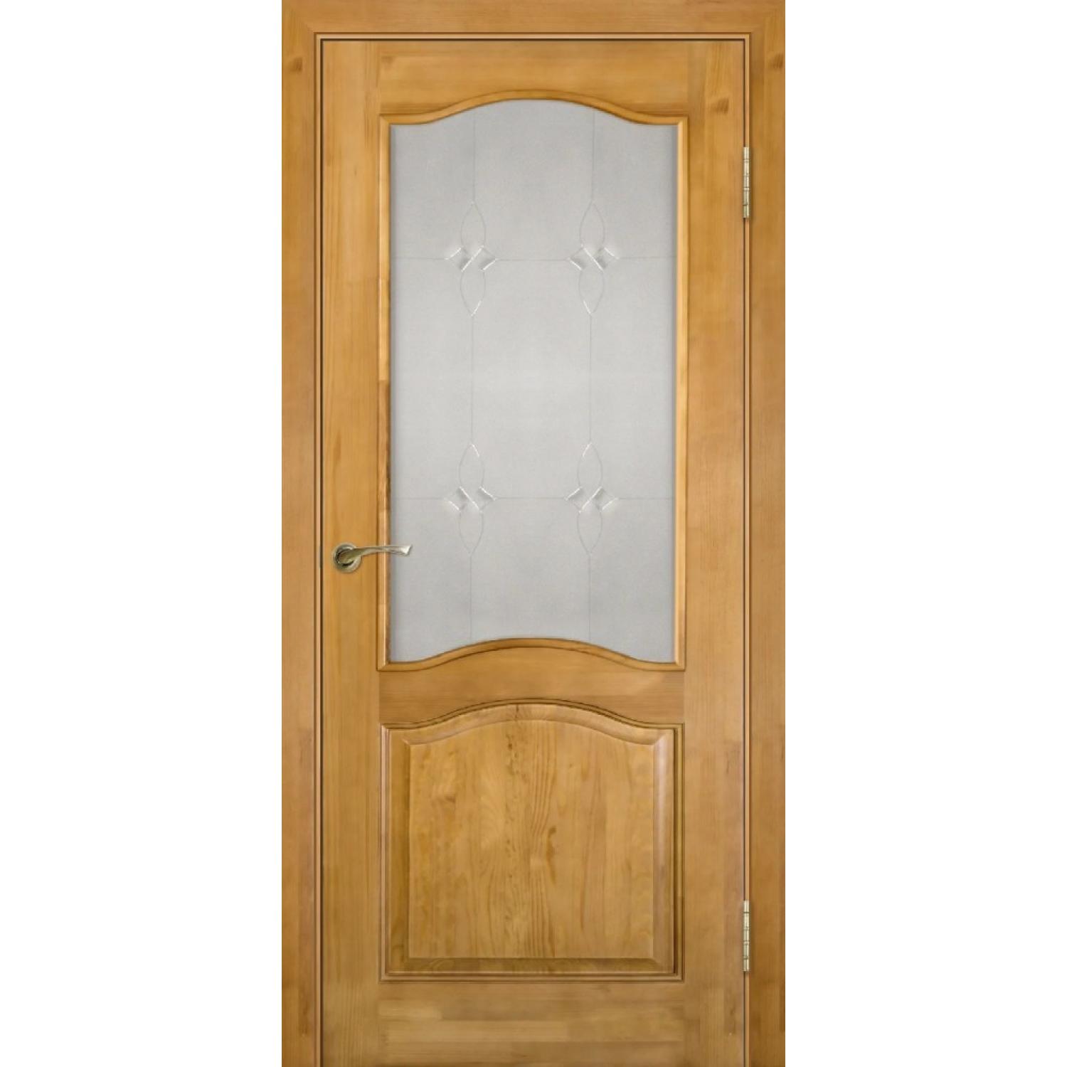 дверь межкомнатная Модель №7 (без рамки) ДО сосна (2000*600, Светлый лак, Мателюкс матовое, Заказная)