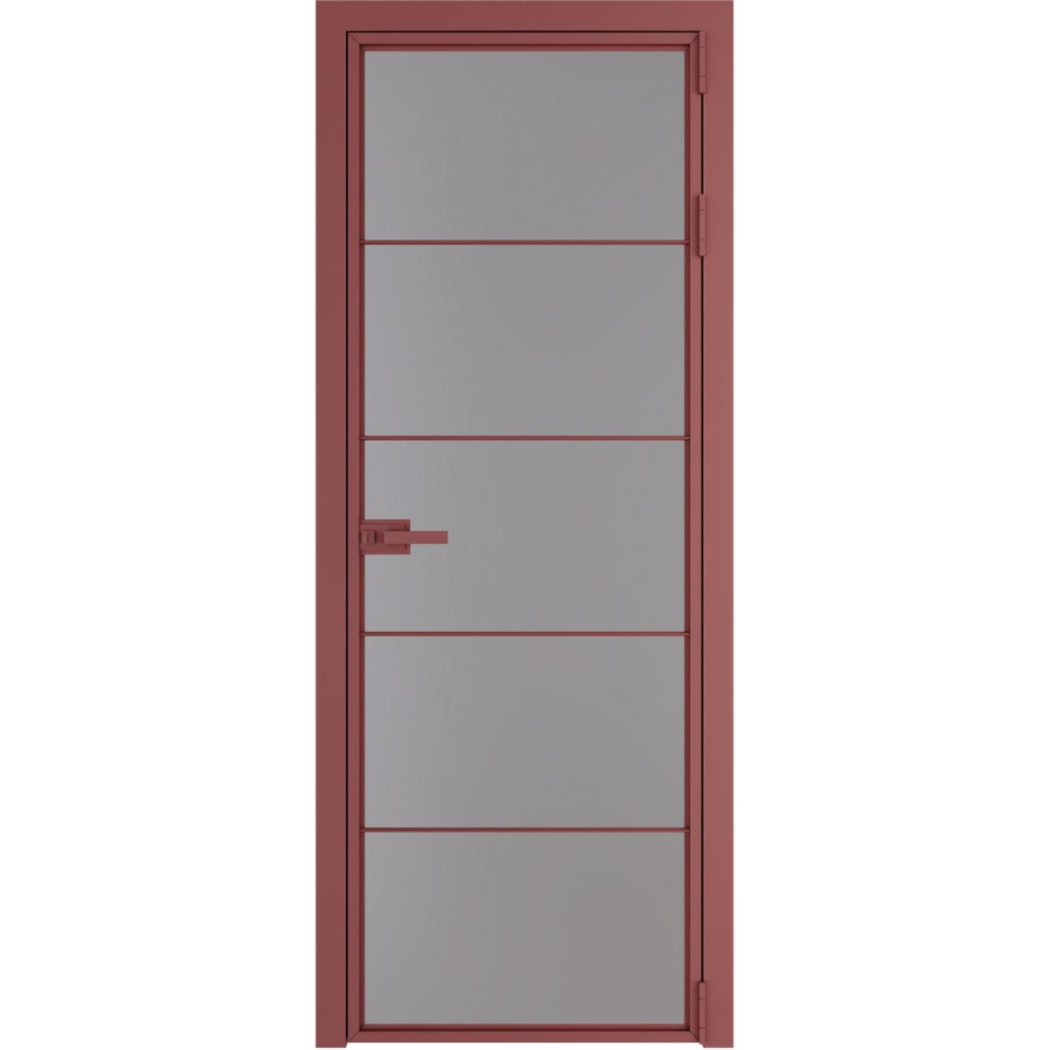 Дверь межкомнатная  алюминиевая  5 AX ProfilDoors (Красный антрацит, Монохром серый)