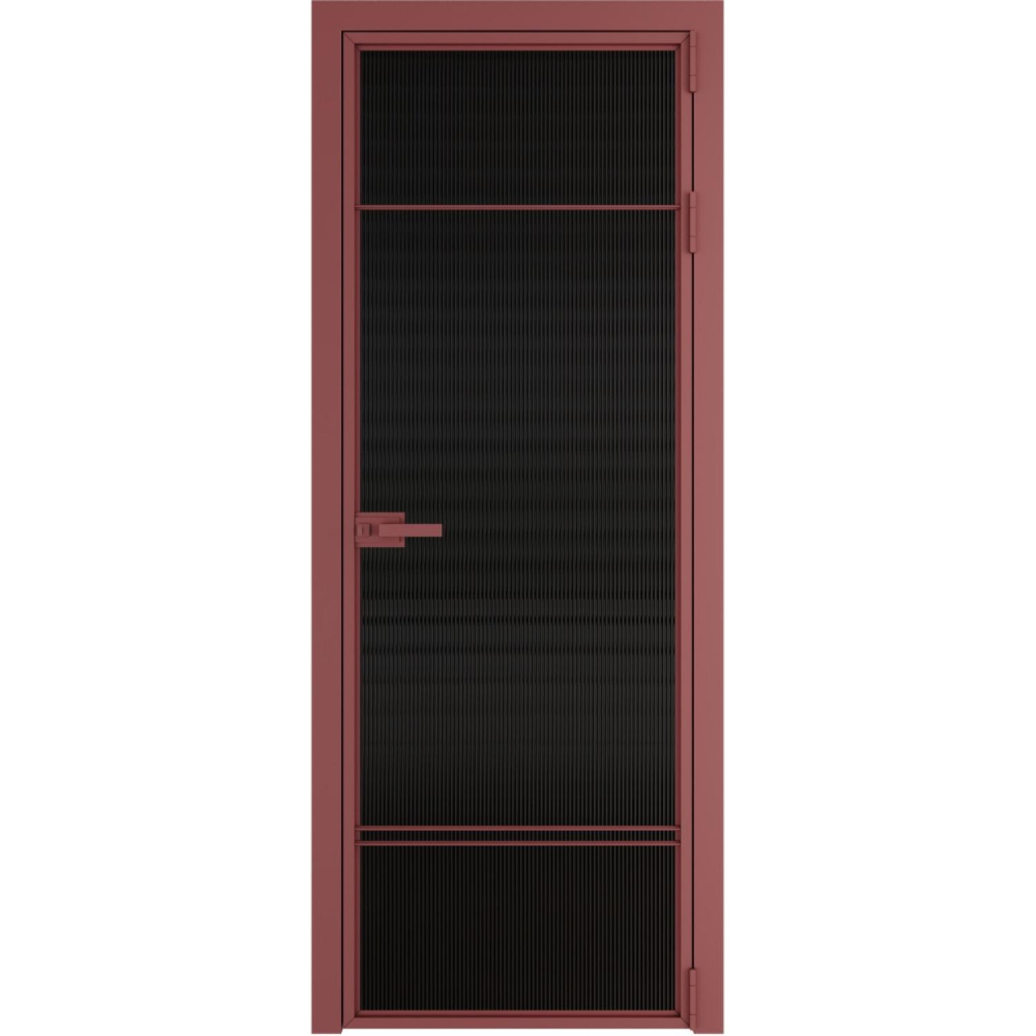 Дверь межкомнатная  алюминиевая  4 AX ProfilDoors (Красный антрацит, Мору черное)