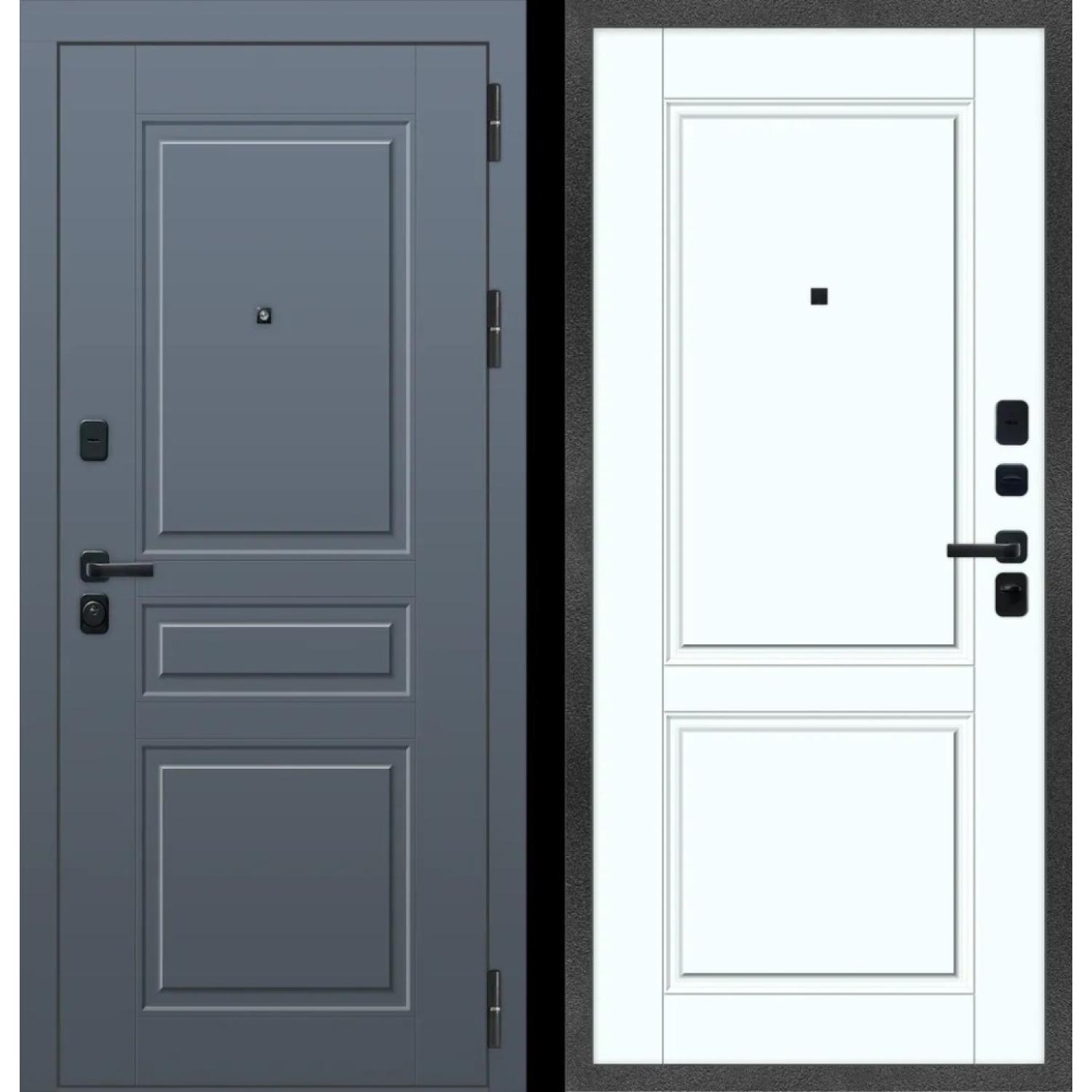 Дверь входная металлическая М107 (860*2050 R, Velluto Oscure AG 710, Velluto Bianco AG 700, Заказная)