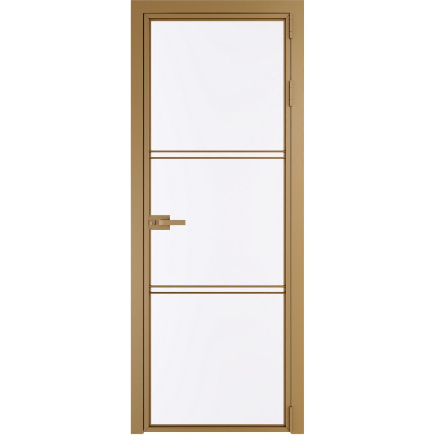 Дверь межкомнатная  алюминиевая  3 AX ProfilDoors (Золото, Монохром белый просветленный)