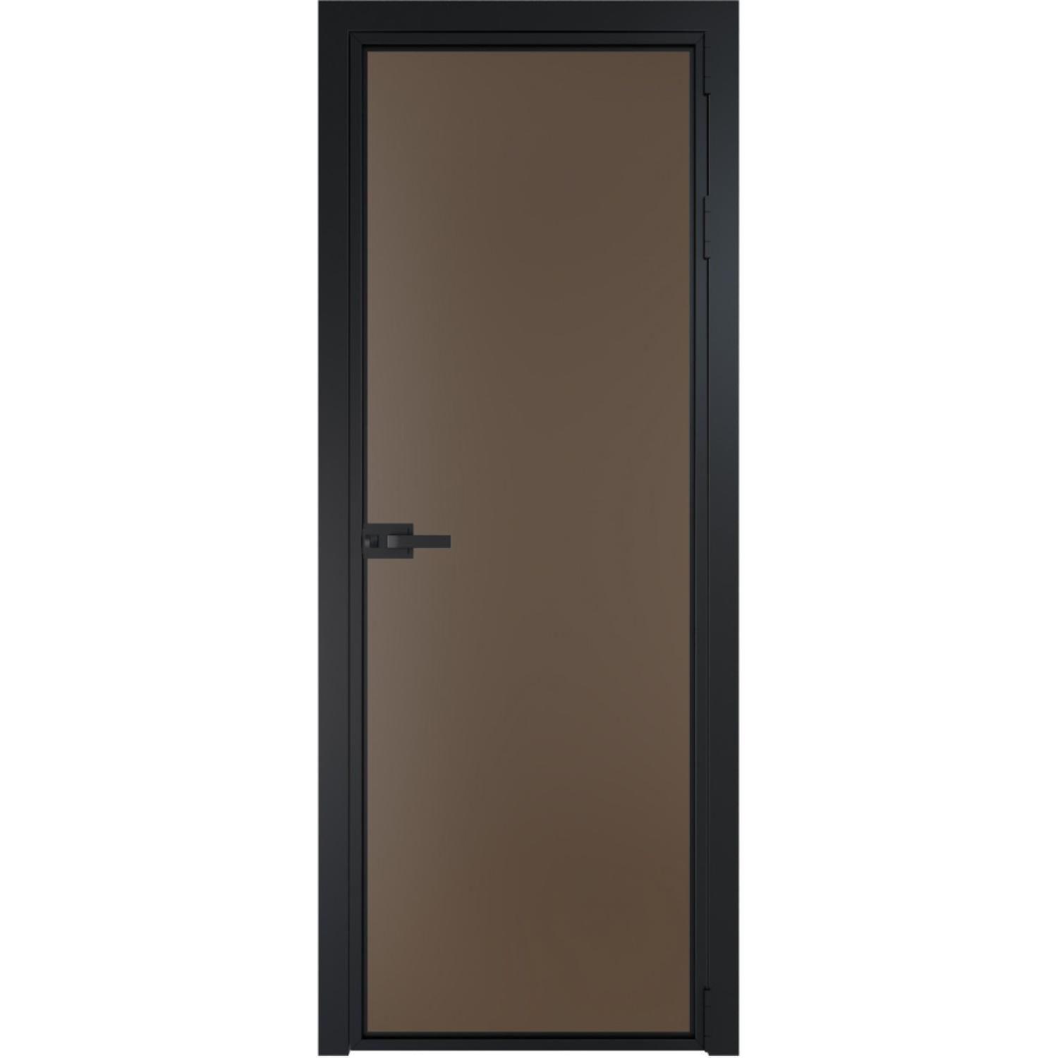 Дверь межкомнатная  алюминиевая  1 AX ProfilDoors (Черный, Монохром гляссе)