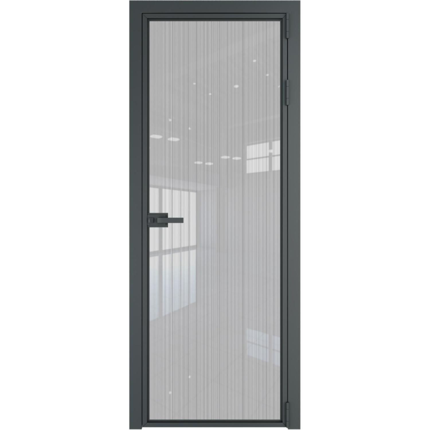 Дверь межкомнатная  алюминиевая  1 AX ProfilDoors (Серая ночь, Страйп)