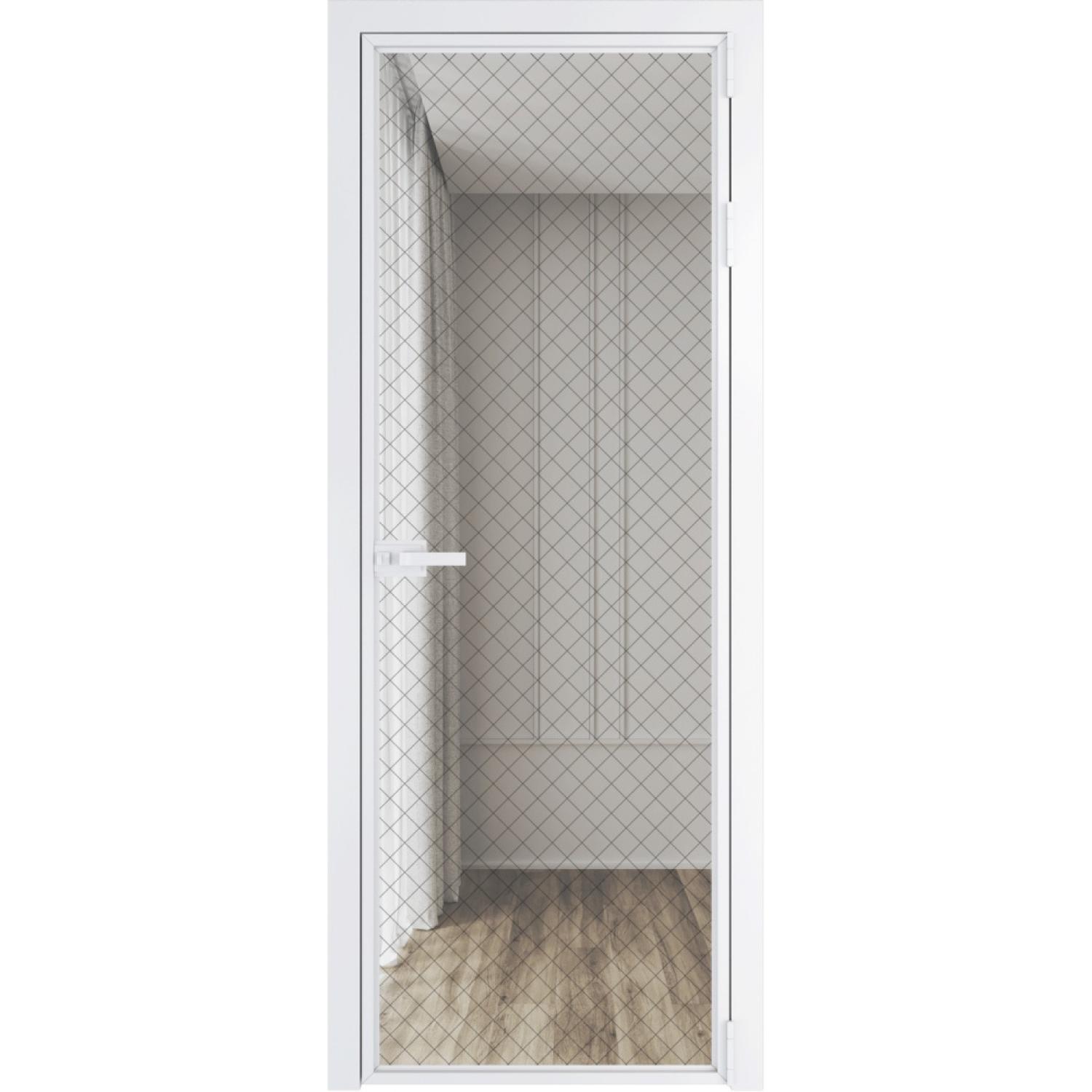 Дверь межкомнатная  алюминиевая  1 AX ProfilDoors (Вайт, Ромб черный)