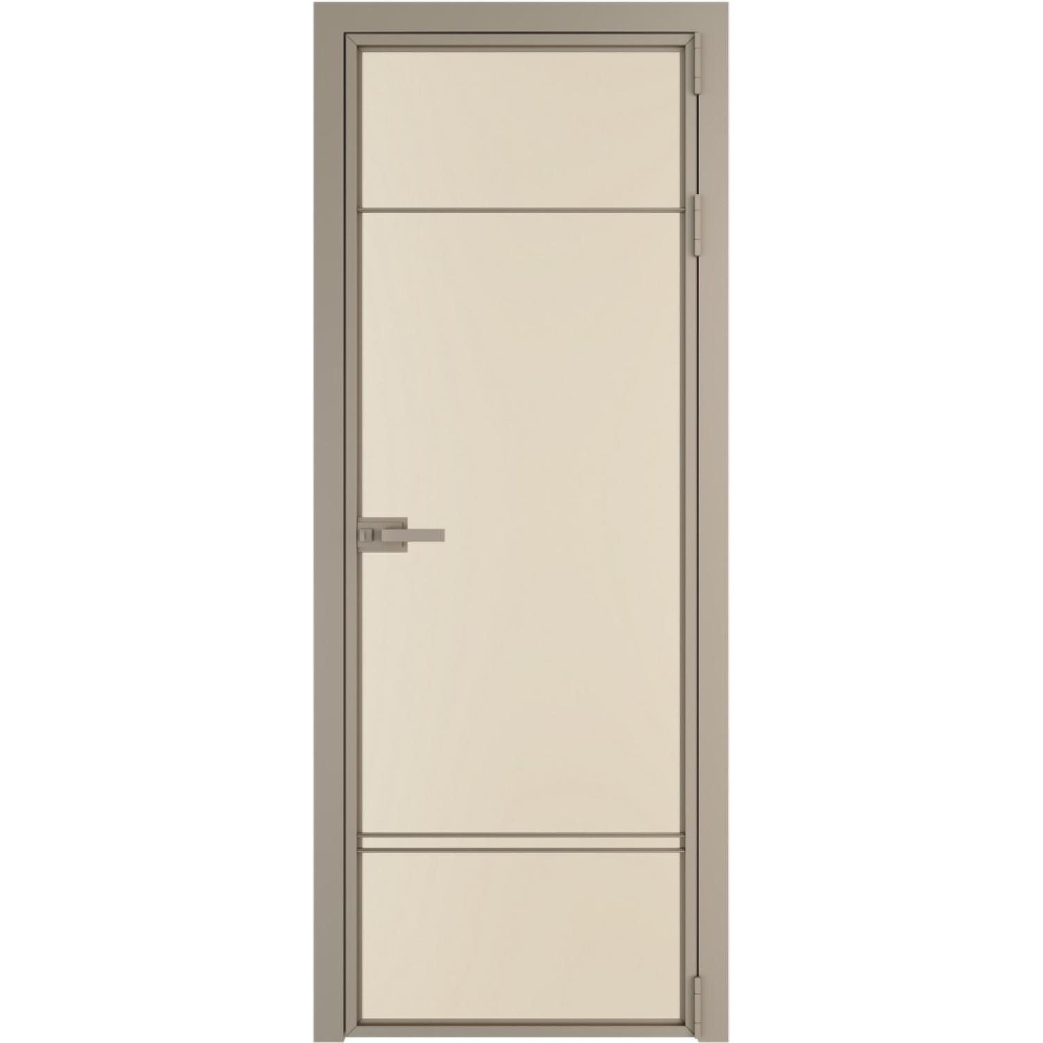 Дверь межкомнатная  алюминиевая  4 AX ProfilDoors (Никель, Монохром жемчуг)