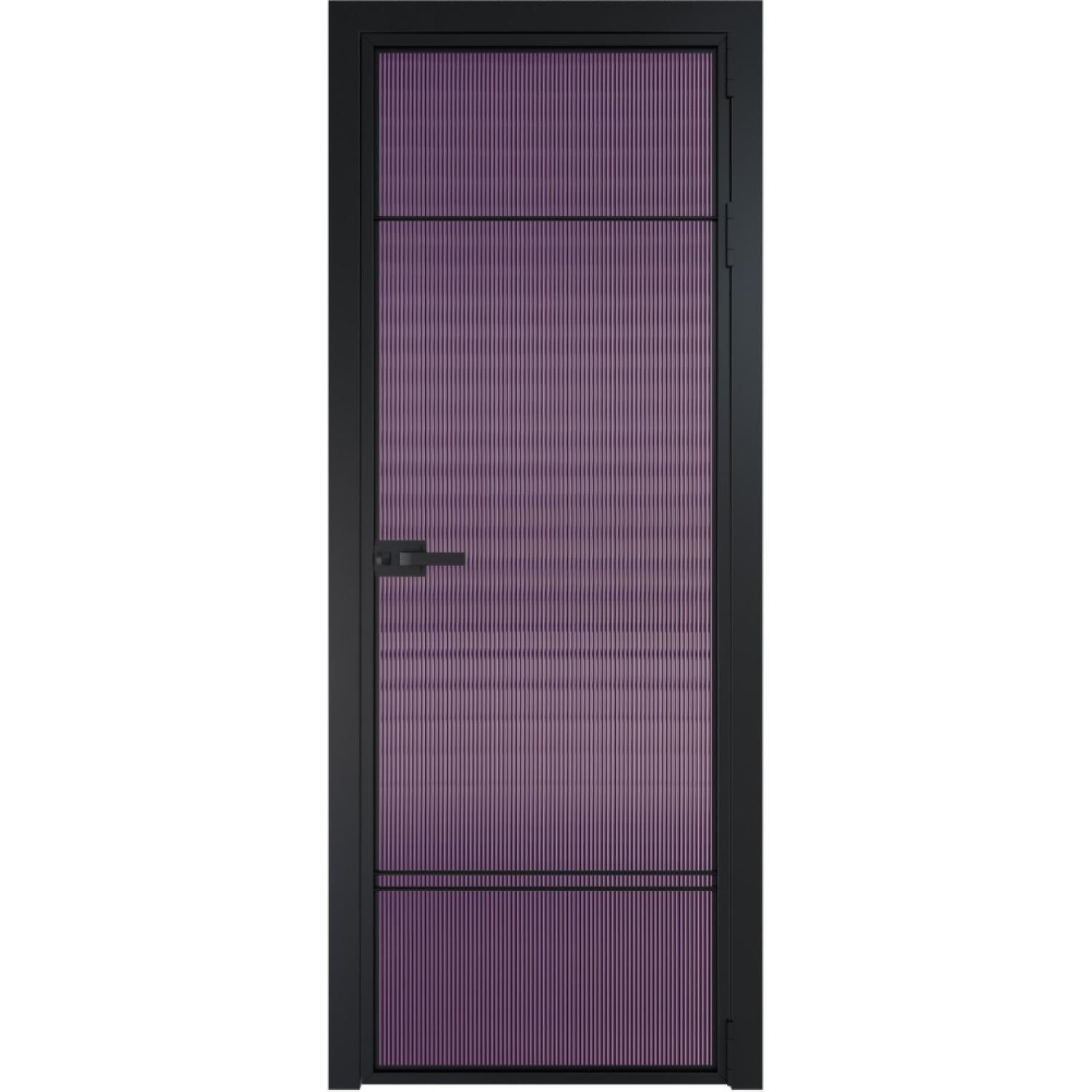 Дверь межкомнатная  алюминиевая  4 AX ProfilDoors (Черный, Мору фиолетовое)