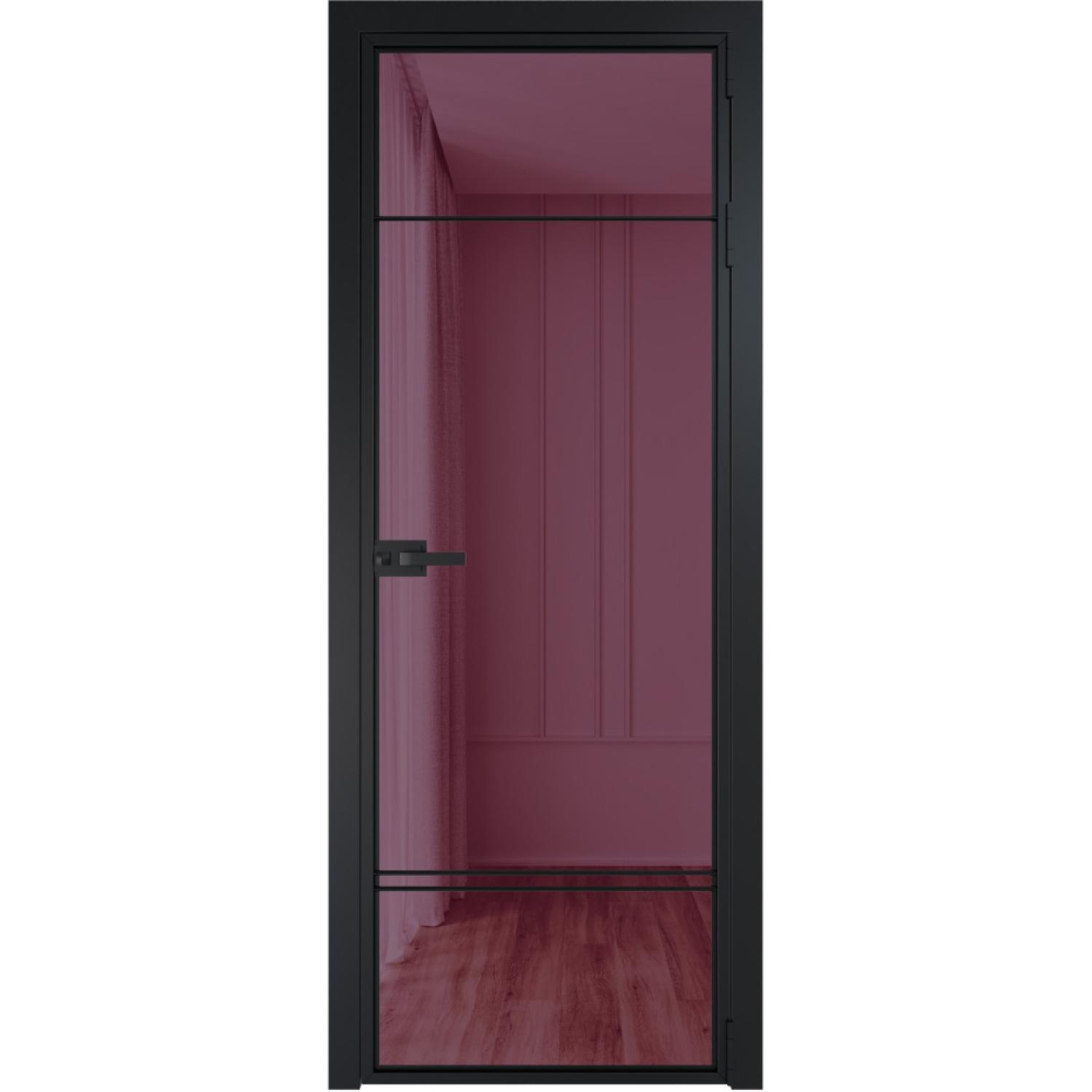 Дверь межкомнатная  алюминиевая  4 AX ProfilDoors (Черный, Фиолетовое шпион)