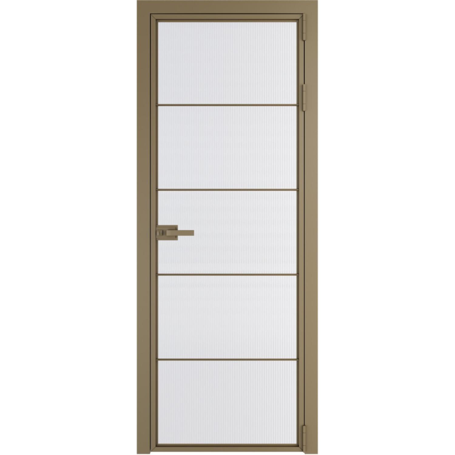 Дверь межкомнатная  алюминиевая  5 AX ProfilDoors (Шампань, Мору двухстороннее белое)