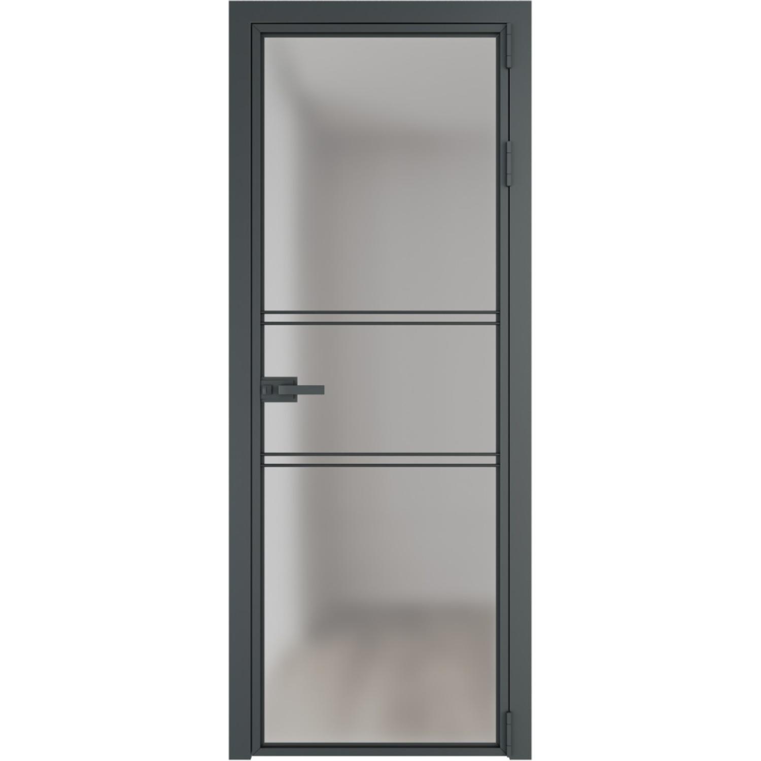 Дверь межкомнатная  алюминиевая  2 AX ProfilDoors (Серая ночь, Матовое)