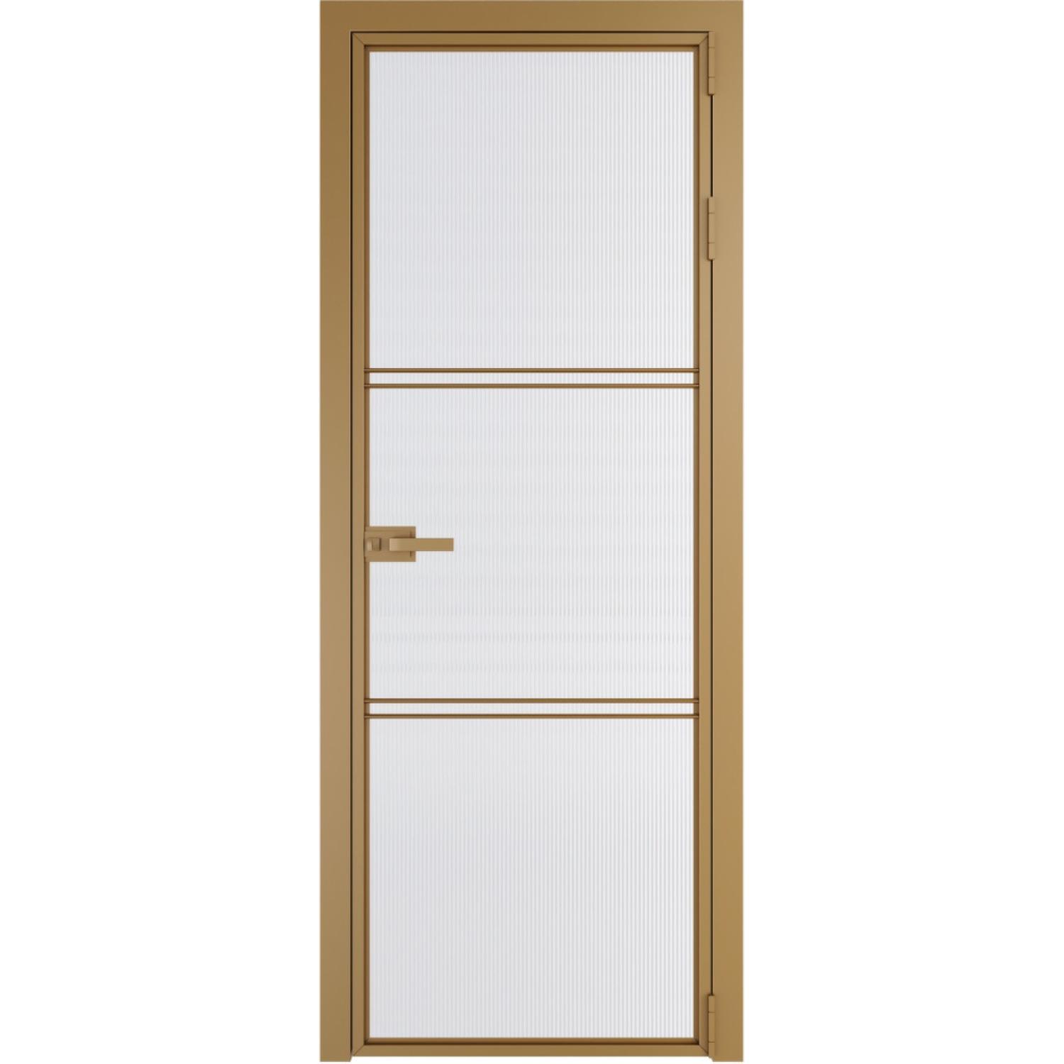 Дверь межкомнатная  алюминиевая  3 AX ProfilDoors (Золото, Мору двухстороннее белое)