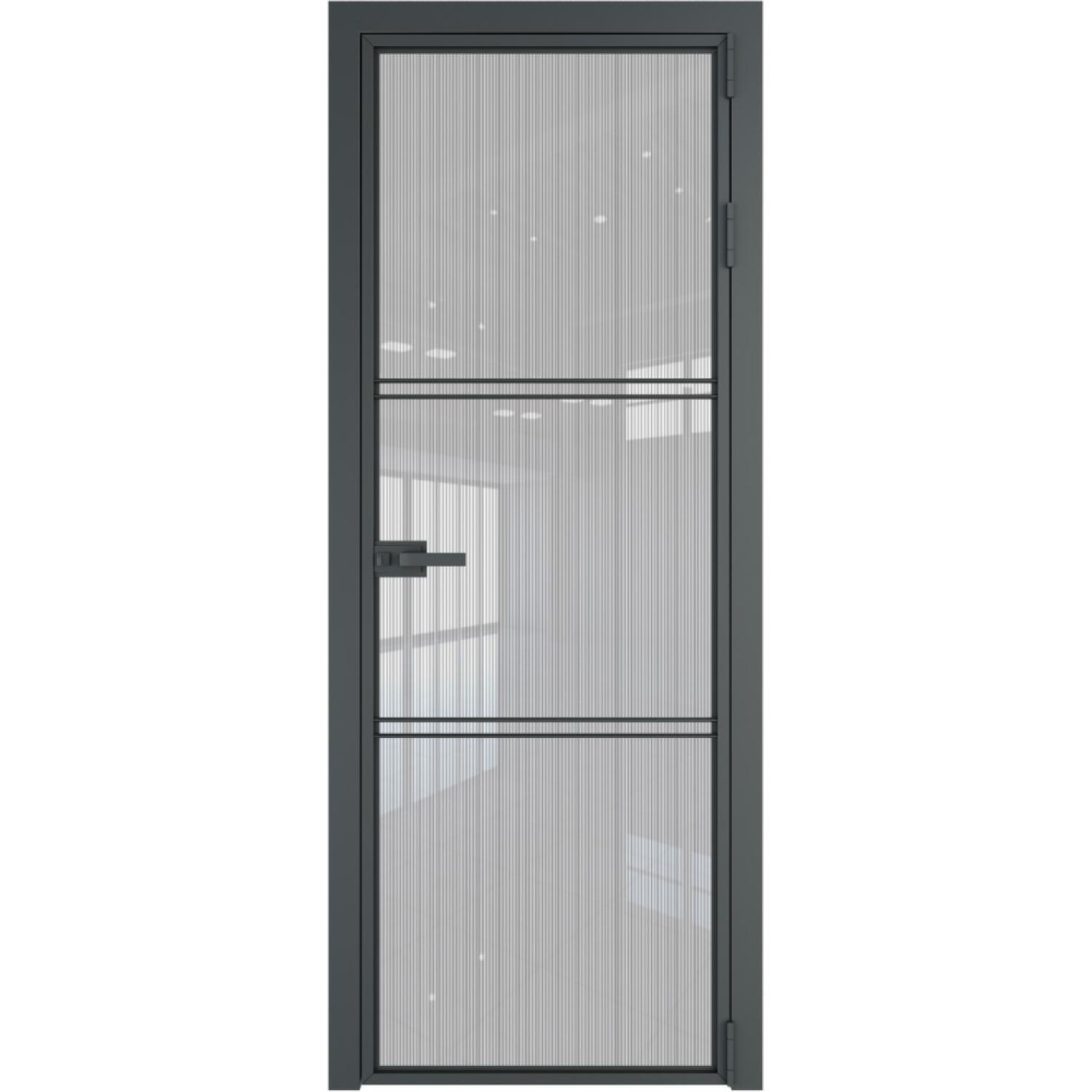 Дверь межкомнатная  алюминиевая  3 AX ProfilDoors (Серая ночь, Страйп)