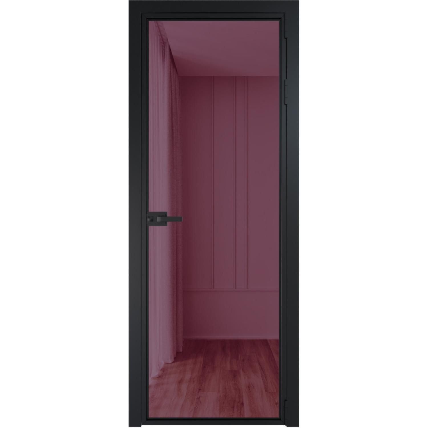 Дверь межкомнатная  алюминиевая  1 AX ProfilDoors (Черный, Фиолетовое шпион)