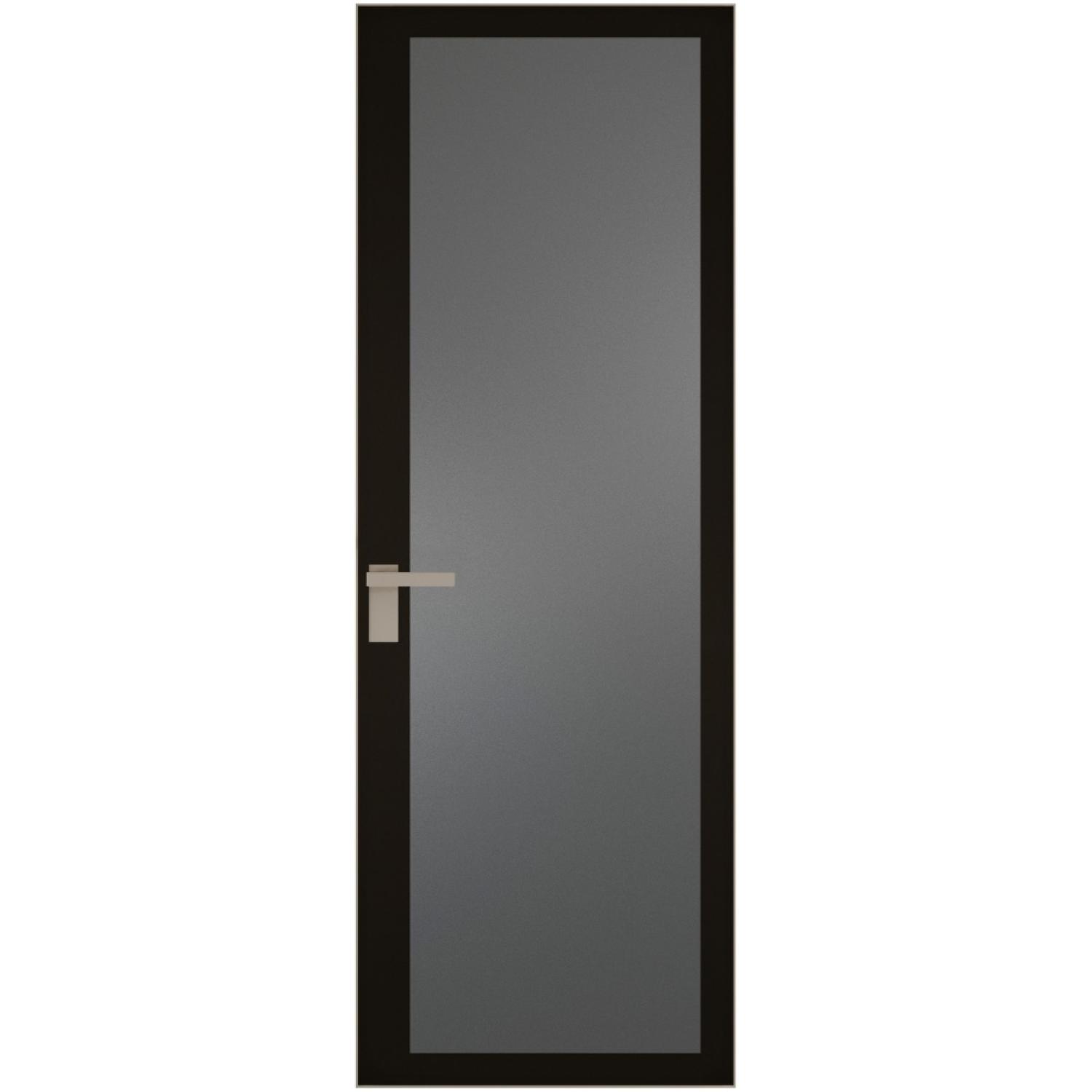 2 AGK (Мателюкс графит, черный прокрас, Профиль Никель матовый, Заказная)