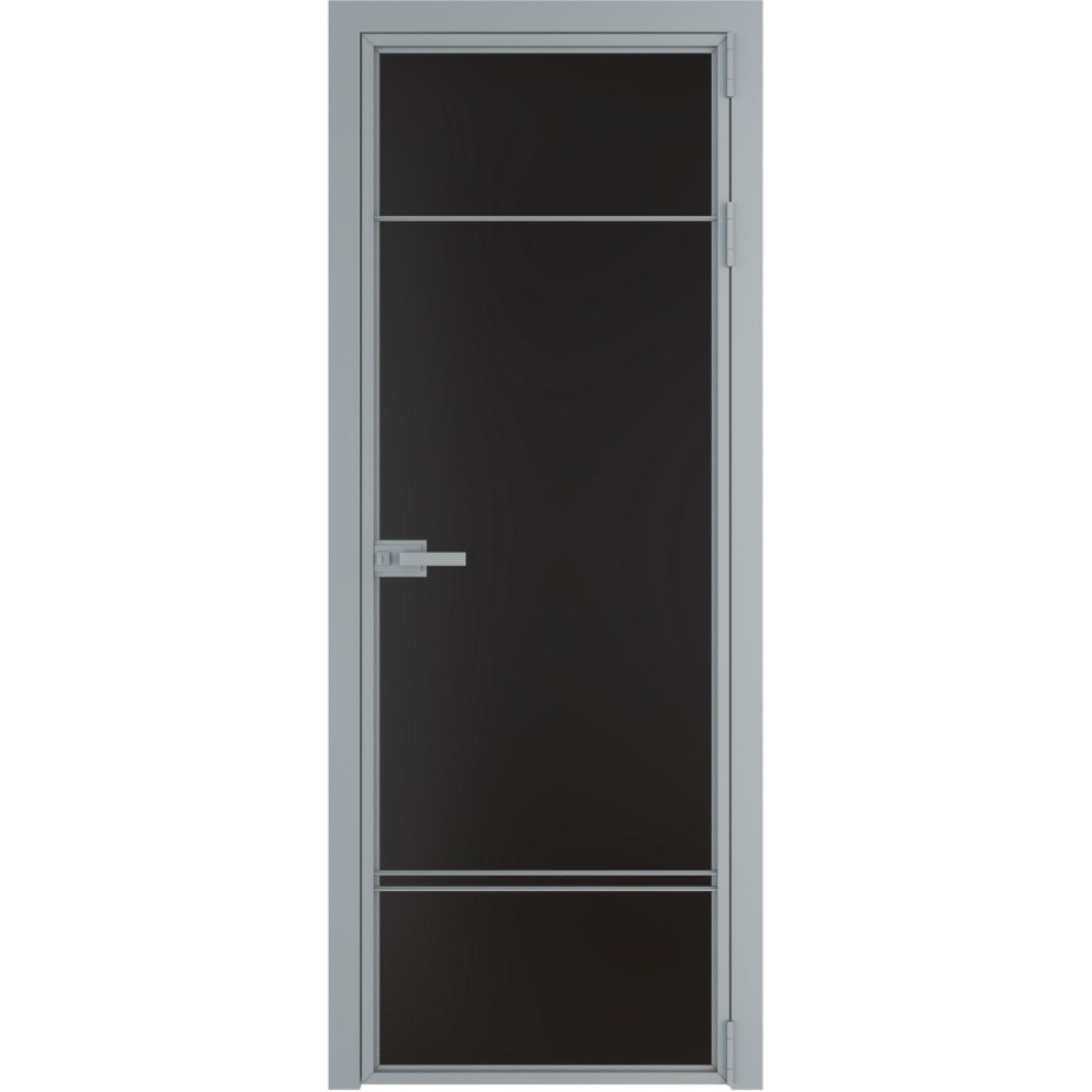 Дверь межкомнатная  алюминиевая  4 AX ProfilDoors (Серебро, Монохром черный)