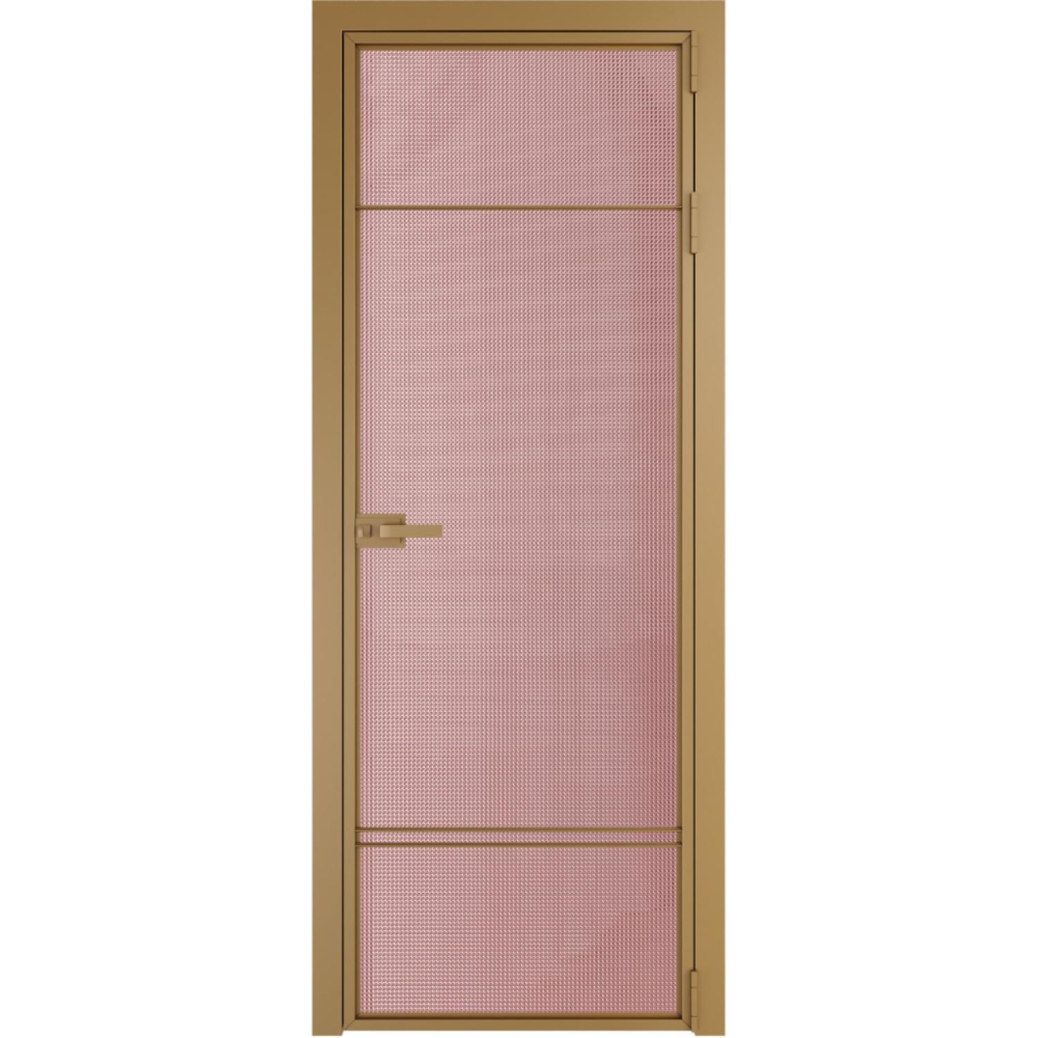 Дверь межкомнатная  алюминиевая  4 AX ProfilDoors (Золото, Кризет розовый)