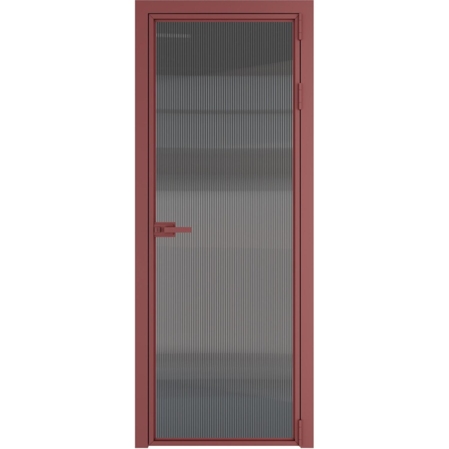 Дверь межкомнатная  алюминиевая  1 AX ProfilDoors (Красный антрацит, Мору тонированное)
