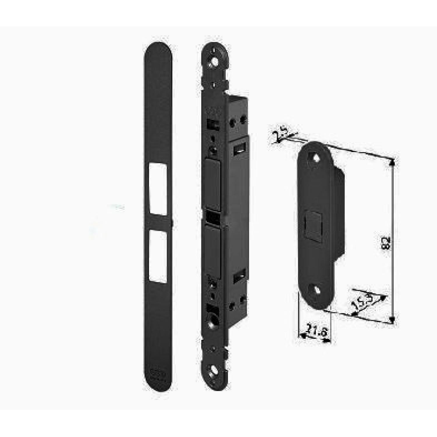 Магнитный дверной захват Touch FR196 с накладками в комплекте B0112030642 (AGB) (93 черный)