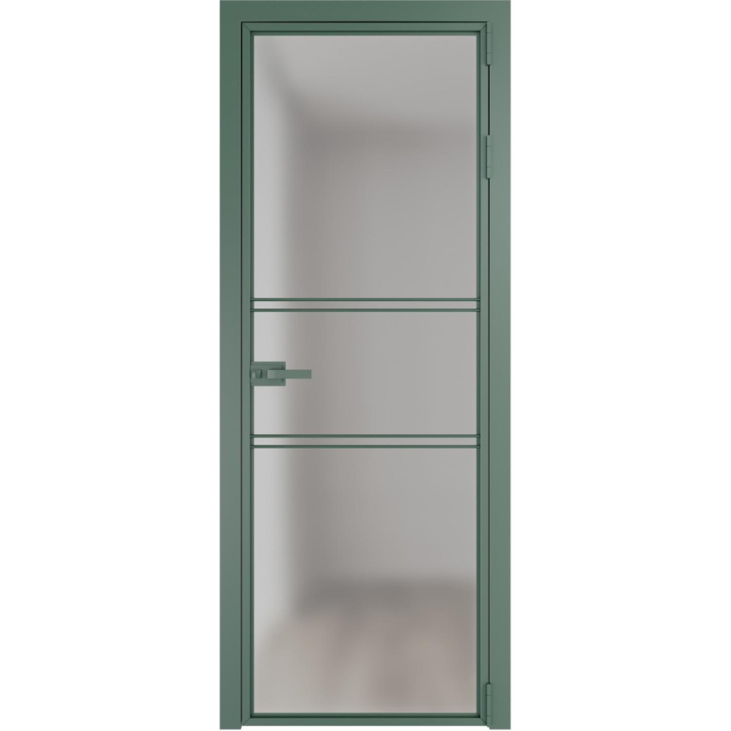 Дверь межкомнатная  алюминиевая  2 AX ProfilDoors (Зеленый воск, Матовое)