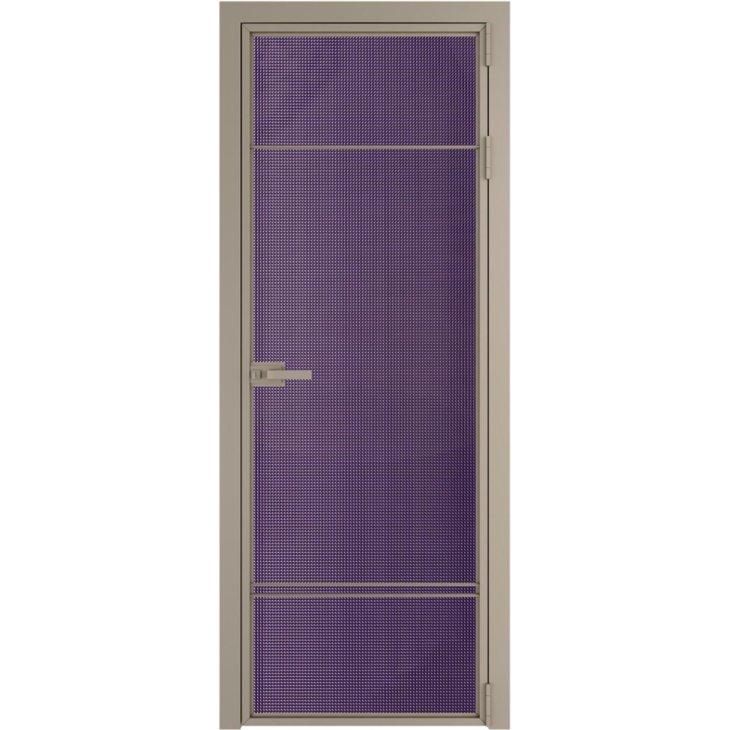 Дверь межкомнатная  алюминиевая  4 AX ProfilDoors (Никель, Кризет фиолетовый)