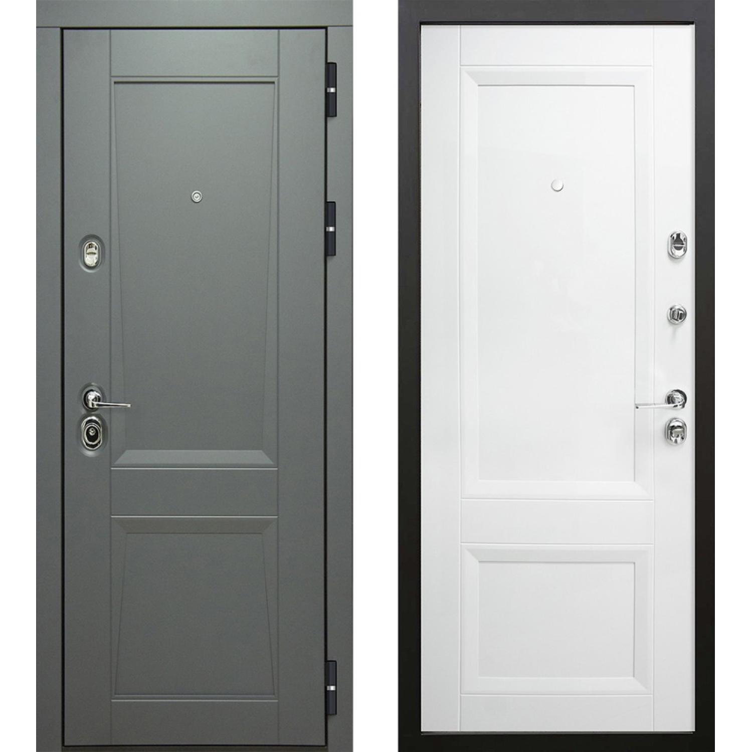 Входная дверь Амелия (960*2050 R, Графитовый серый ( Эмаль RAL 7024 ), Белый (эмаль RAL 9003), Заказная)