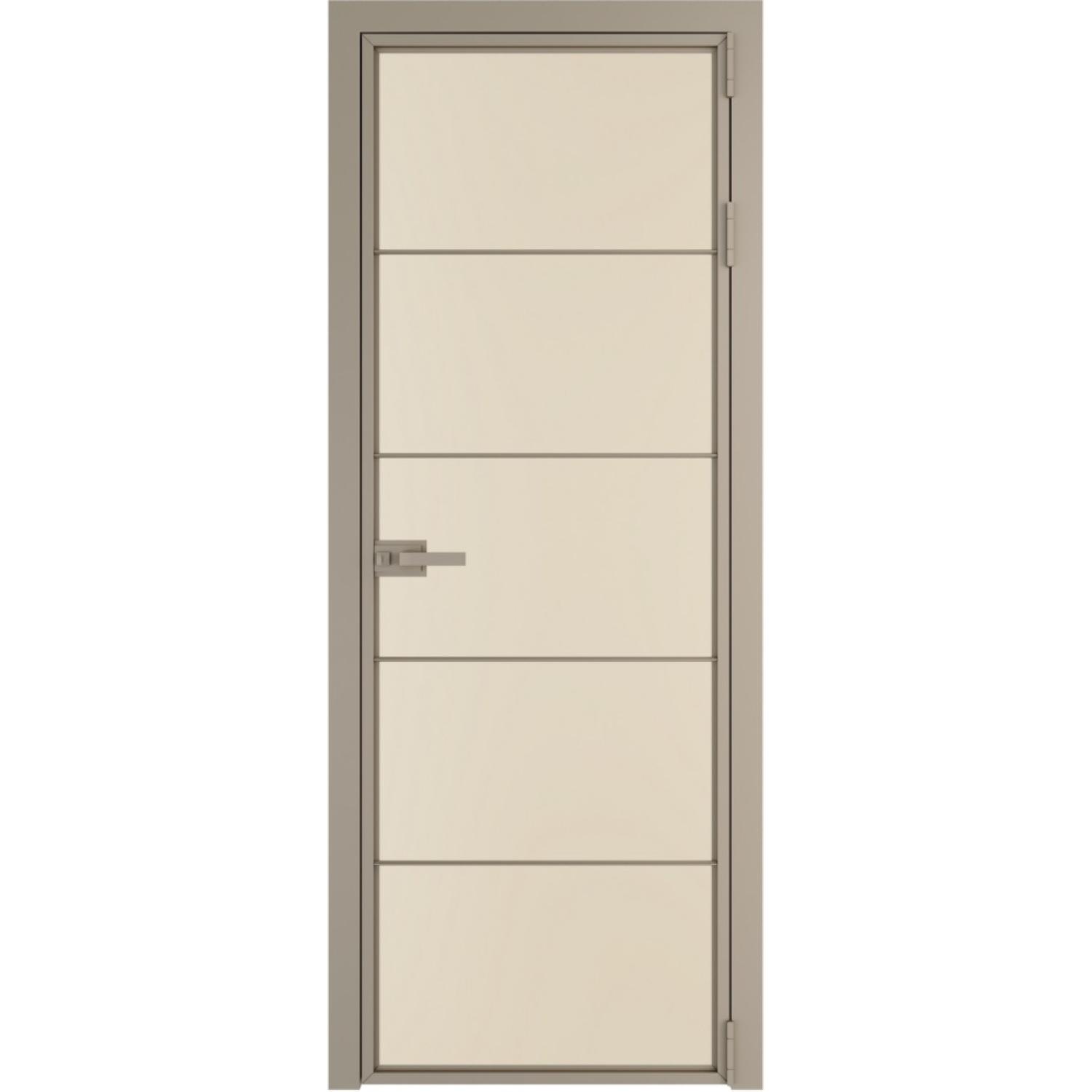 Дверь межкомнатная  алюминиевая  5 AX ProfilDoors (Никель, Монохром жемчуг)