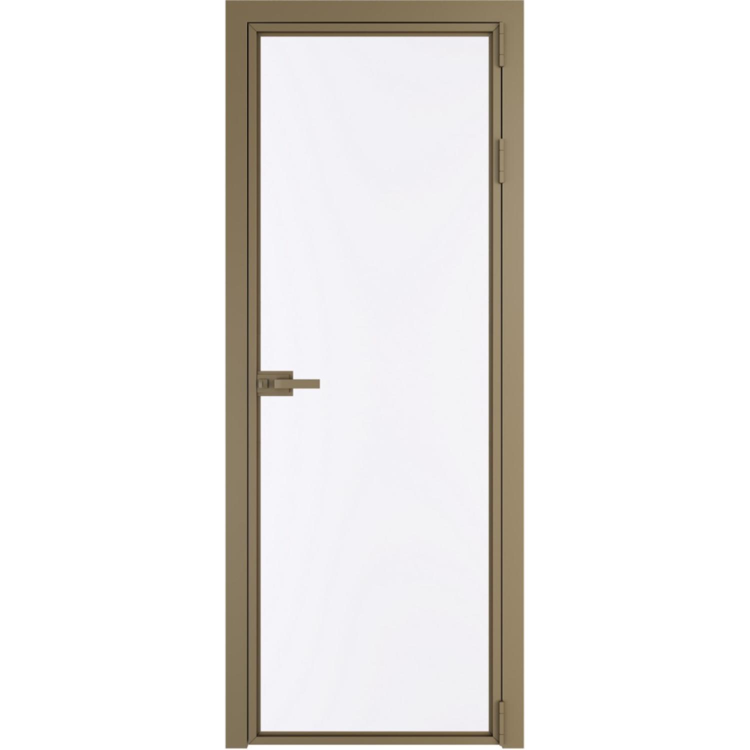 Дверь межкомнатная  алюминиевая  1 AX ProfilDoors (Шампань, Монохром белый просветленный)