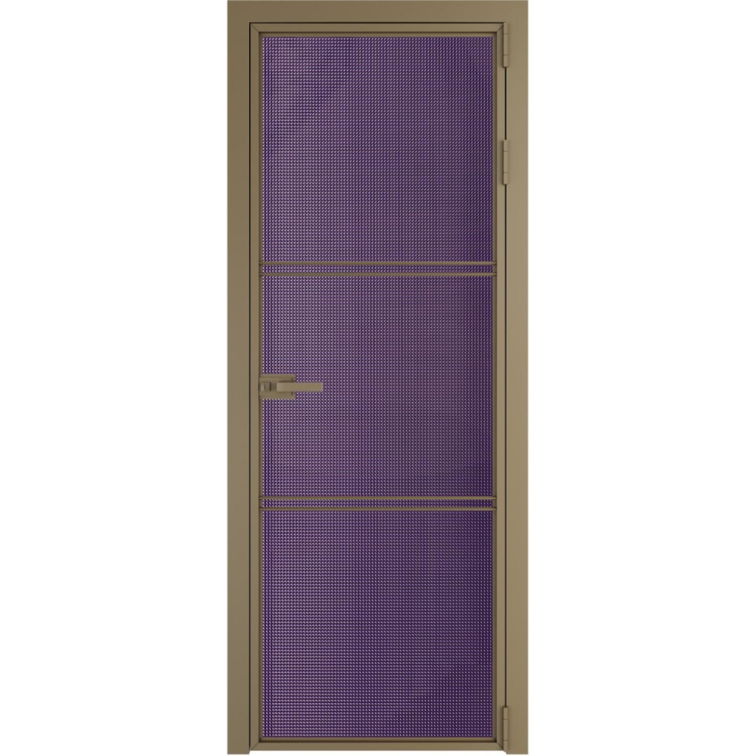 Дверь межкомнатная  алюминиевая  3 AX ProfilDoors (Шампань, Кризет фиолетовый)